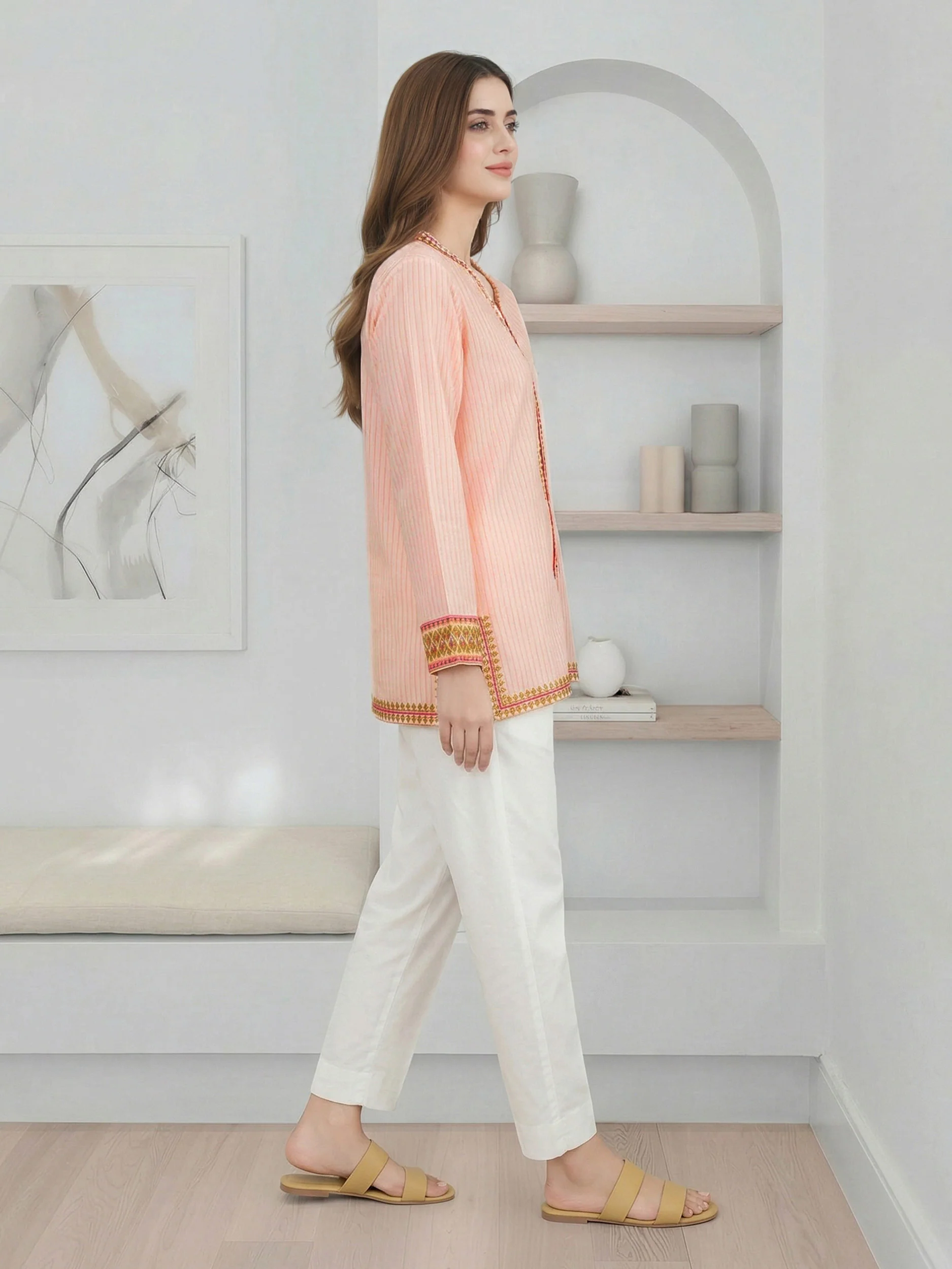 Yarn Dyed Kurti- Embroidered (Pret) - Image 3