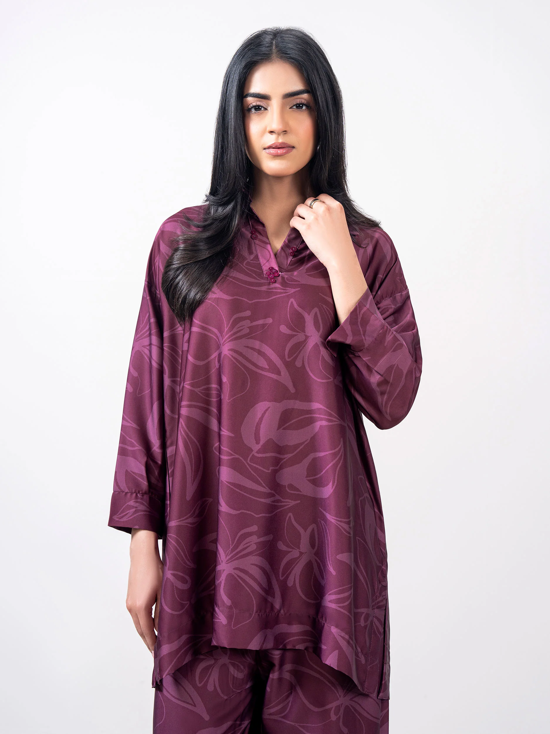 2 Piece Silk Suit (Pret) - Image 5
