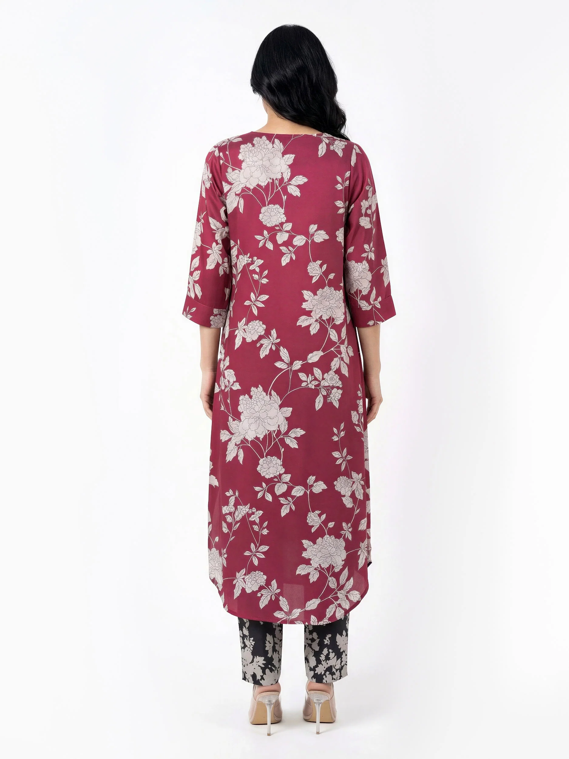2 Piece Silk Suit- Embellished (Pret) - Image 2