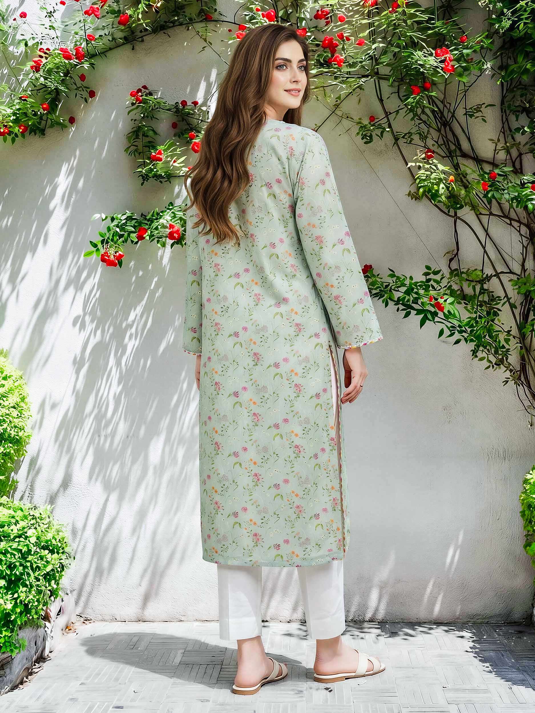 Cambric Shirt- Embroidered (Pret) - Image 3