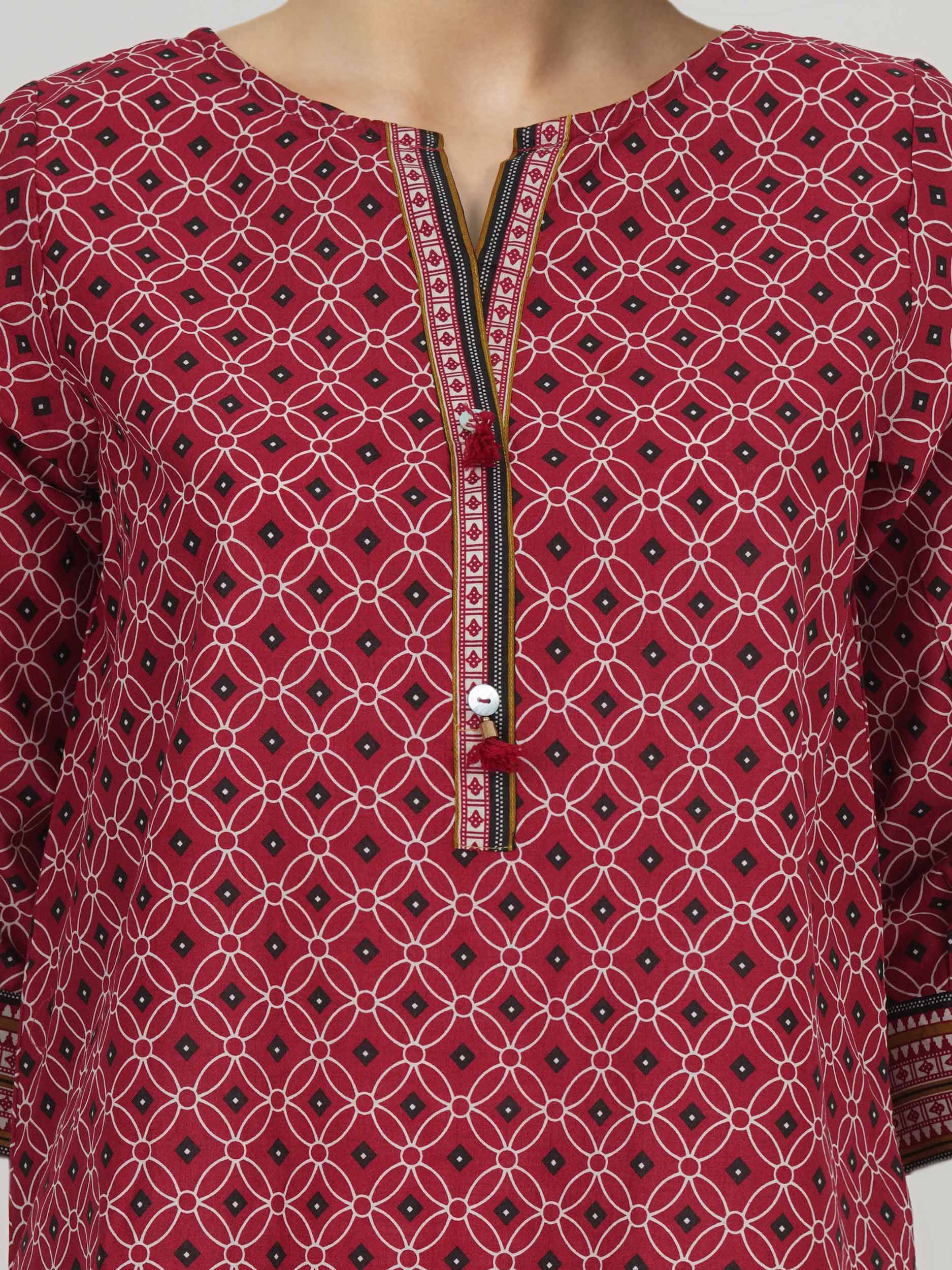 2 Piece Lawn Slub Suit (Pret) TROUSER ISSUE - Image 4
