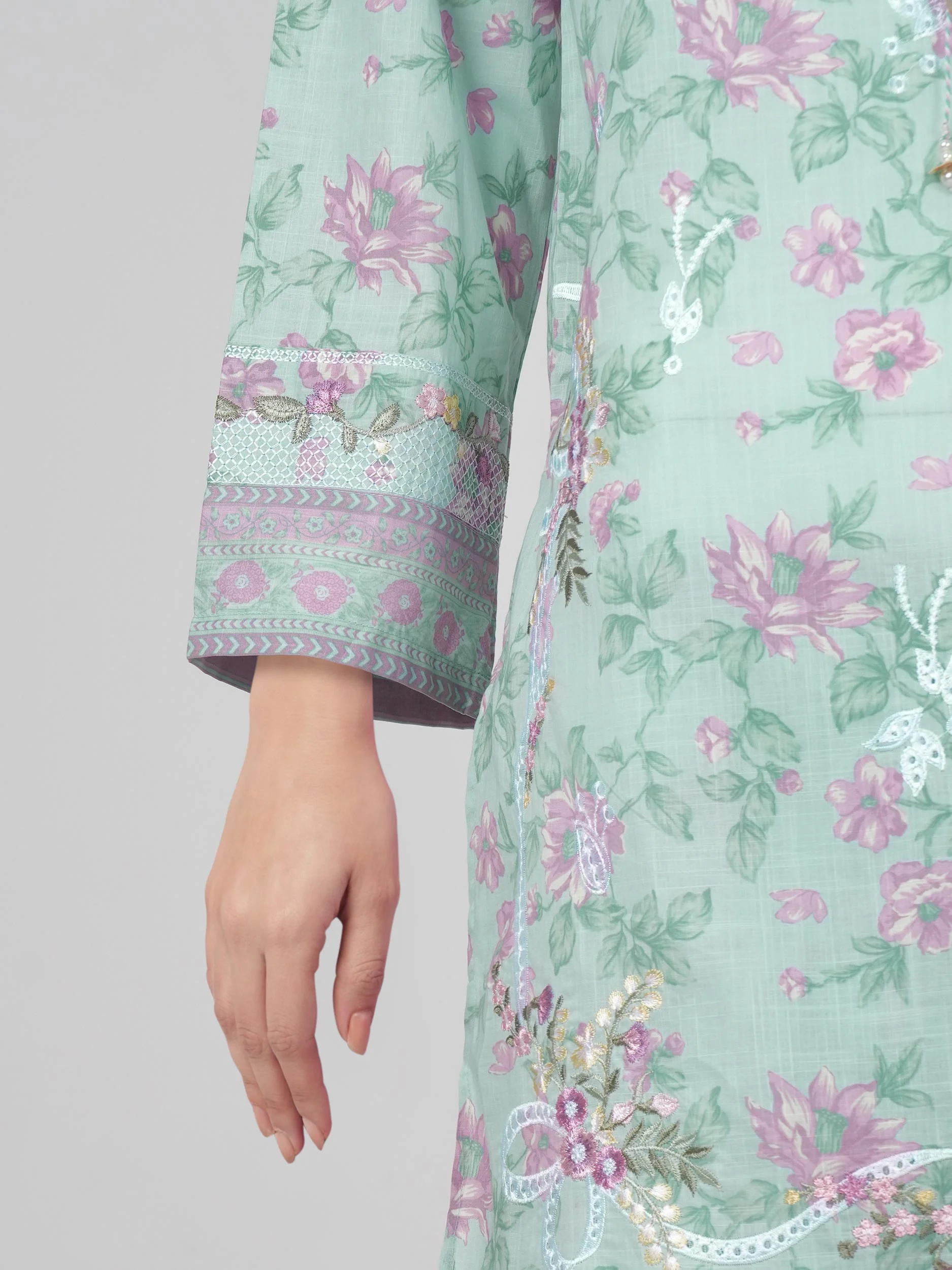 2 Piece Lawn Slub Suit- Embroidered (Pret) - Image 6