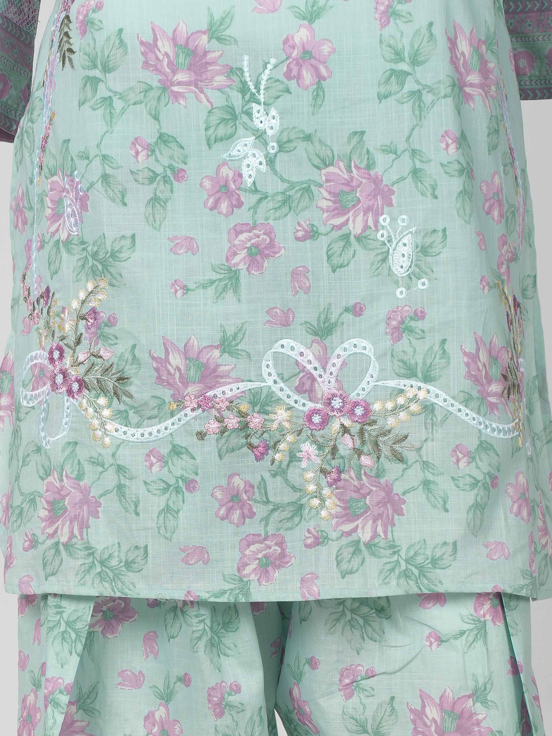 2 Piece Lawn Slub Suit- Embroidered (Pret) - Image 7
