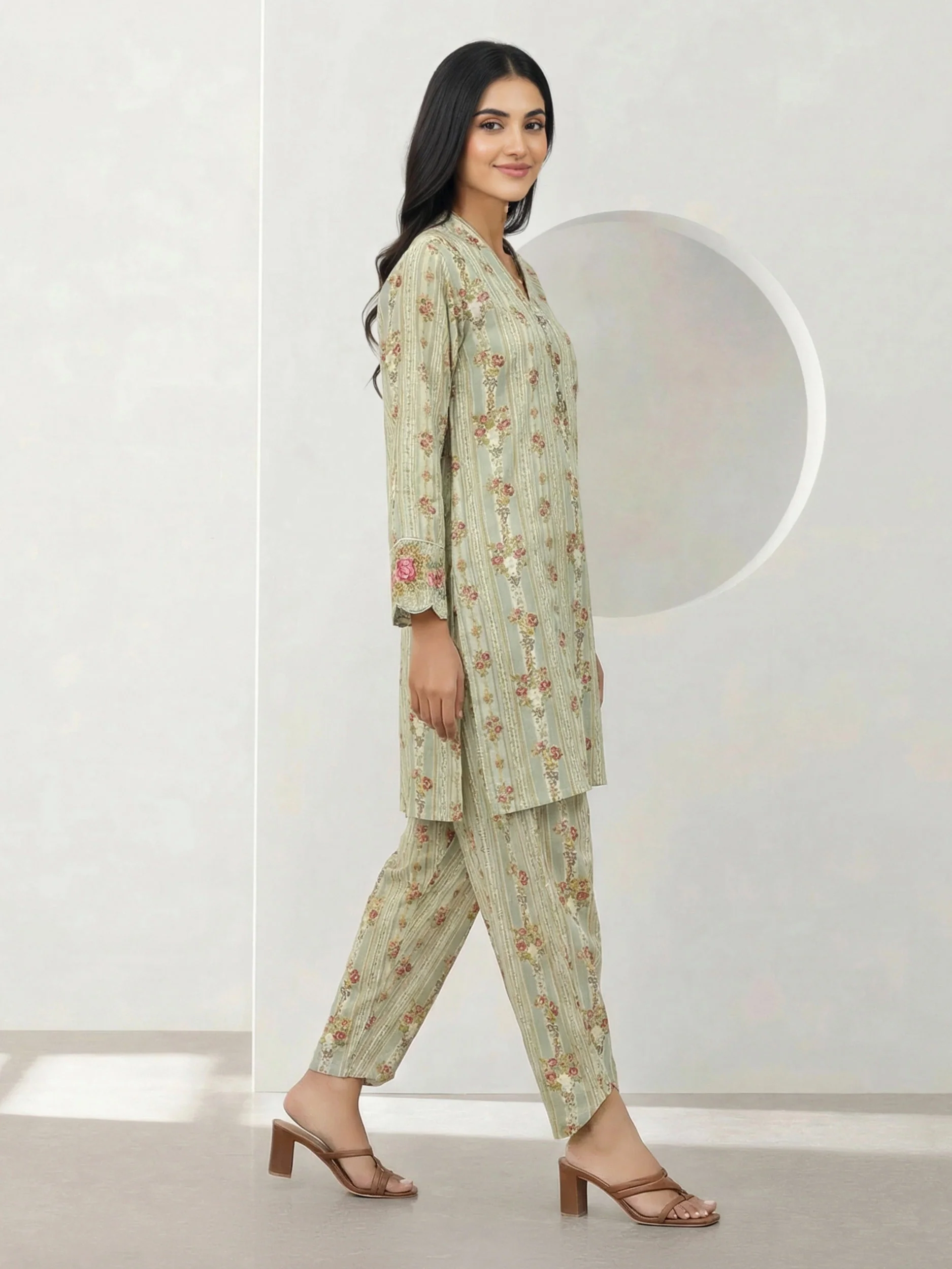 2 Piece Viscose Suit- Embroidered (Pret) - Image 2