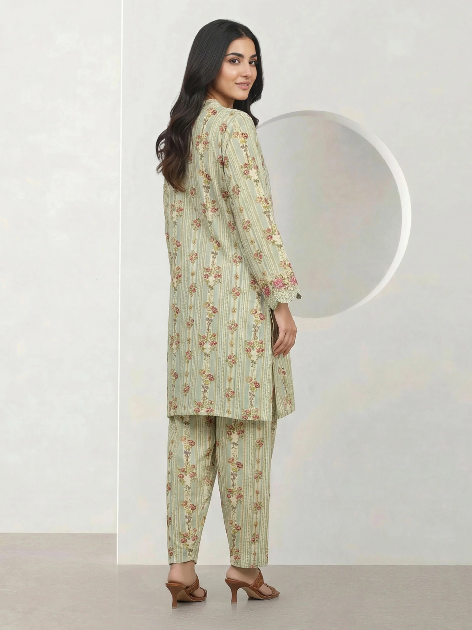 2 Piece Viscose Suit- Embroidered (Pret) - Image 3