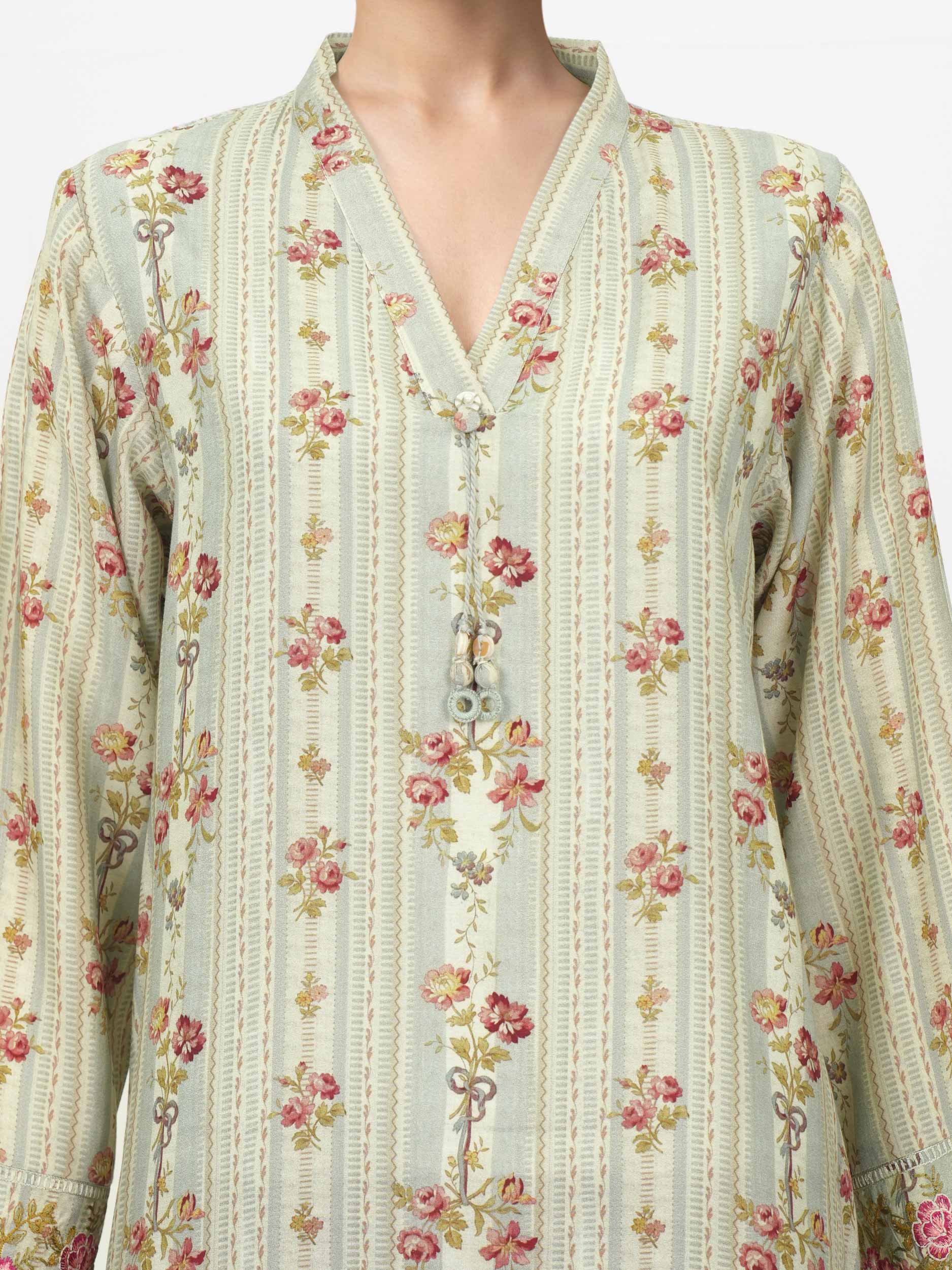 2 Piece Viscose Suit- Embroidered (Pret) - Image 4