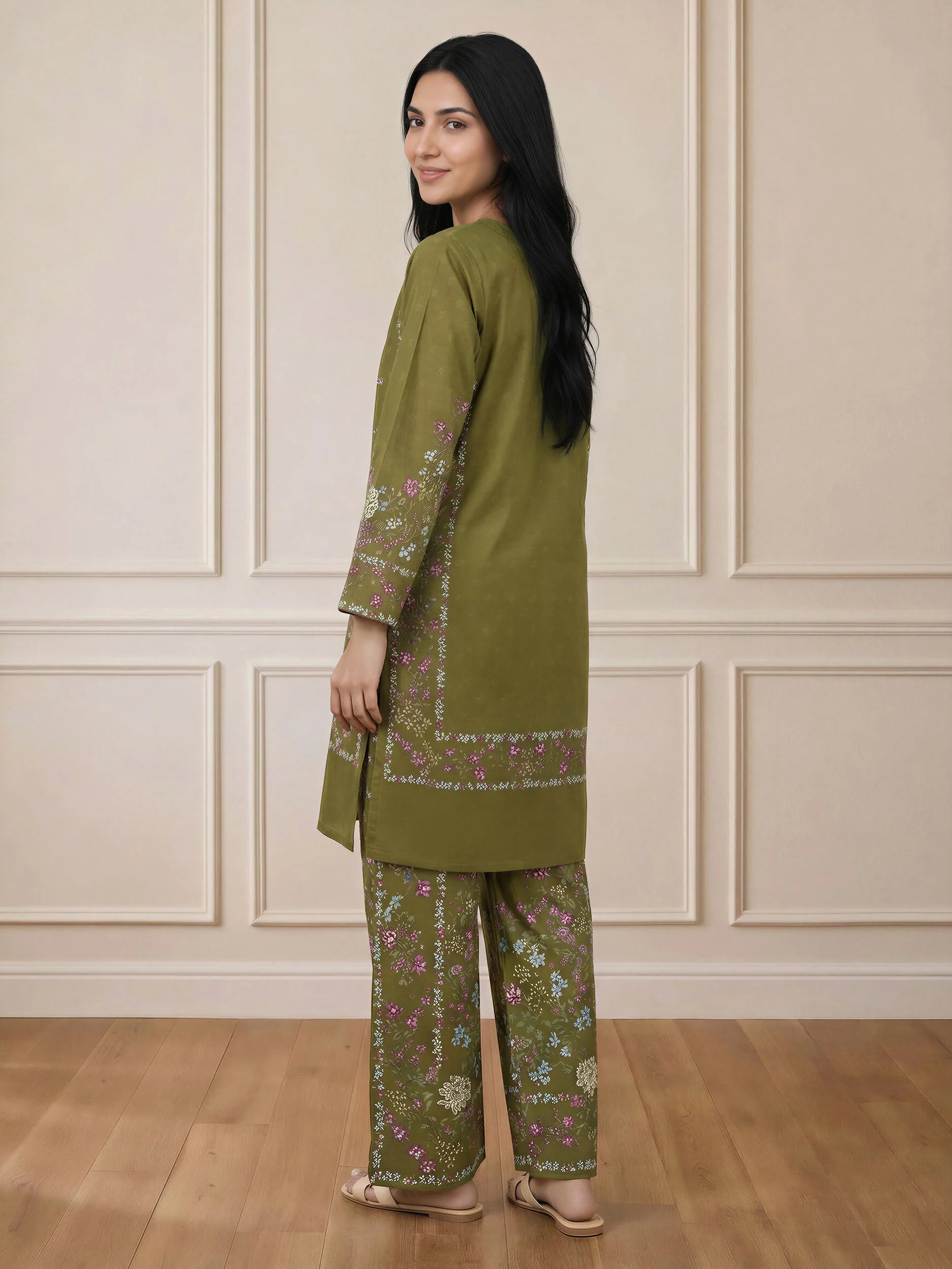 2 Piece Lawn Suit- Embroidered (Pret) - Image 3