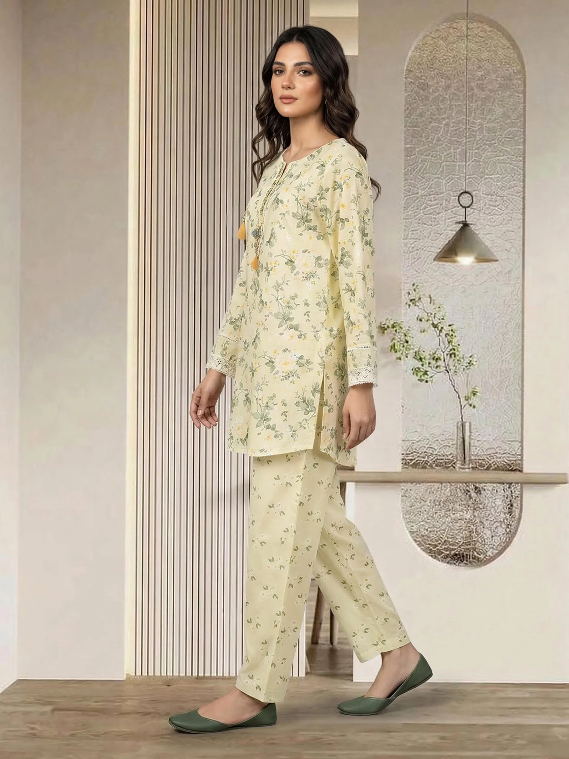 2 Piece Lawn Suit- Embroidered (Pret) - Image 2