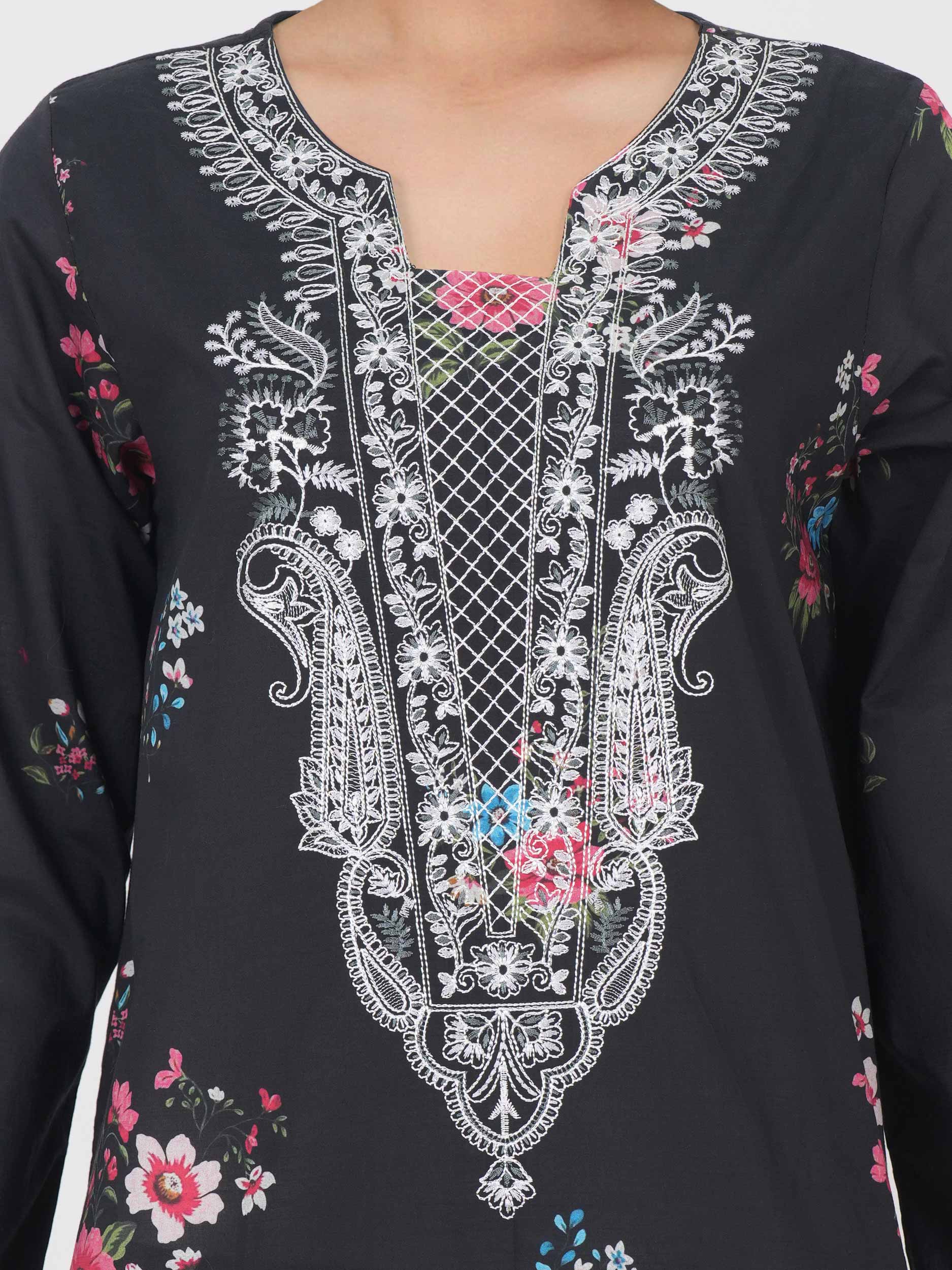 2 Piece Lawn Slub Suit- Embroidered (Pret) - Image 4