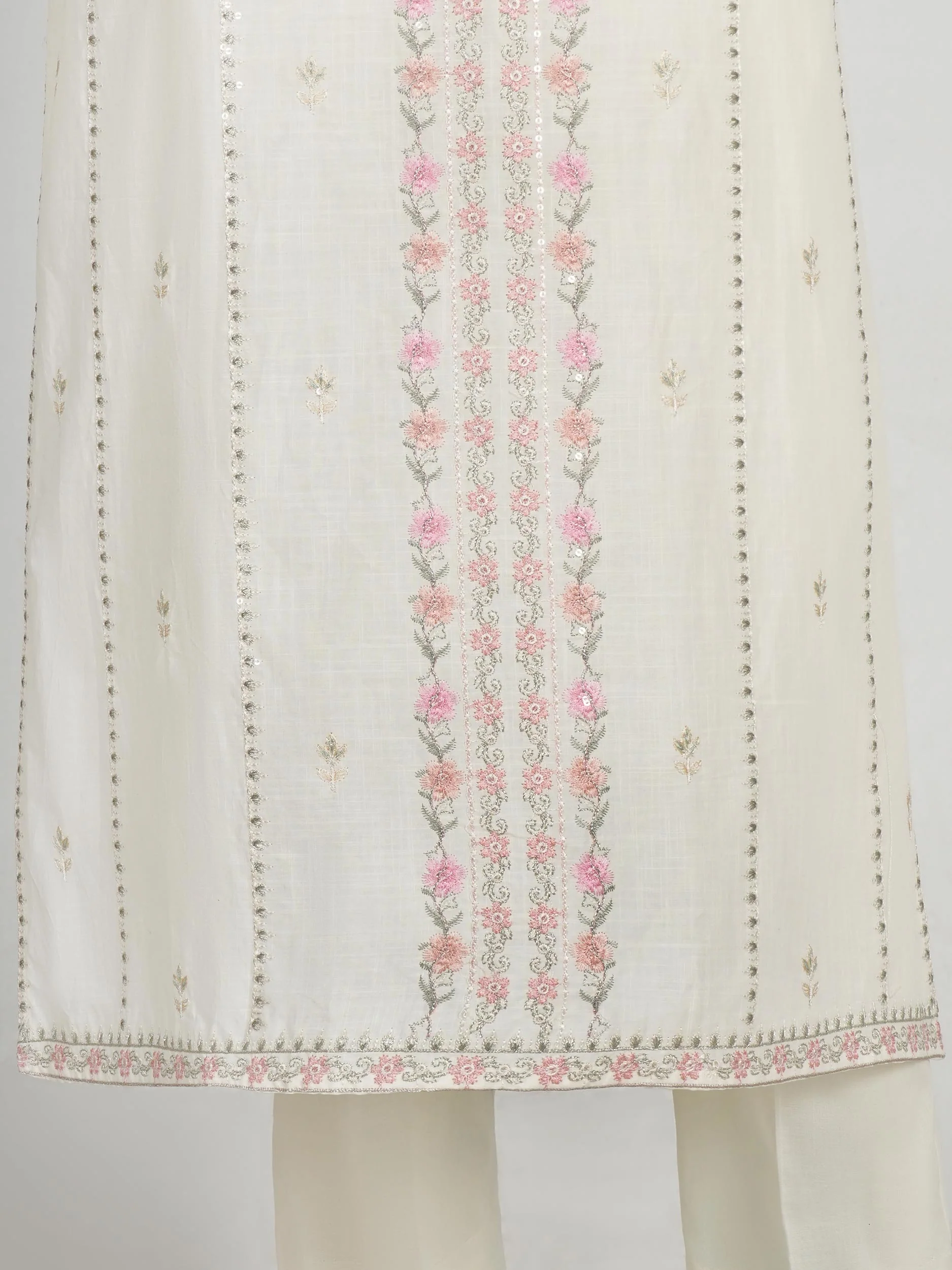 2 Piece Lawn Slub Suit- Embroidered (Pret) - Image 4