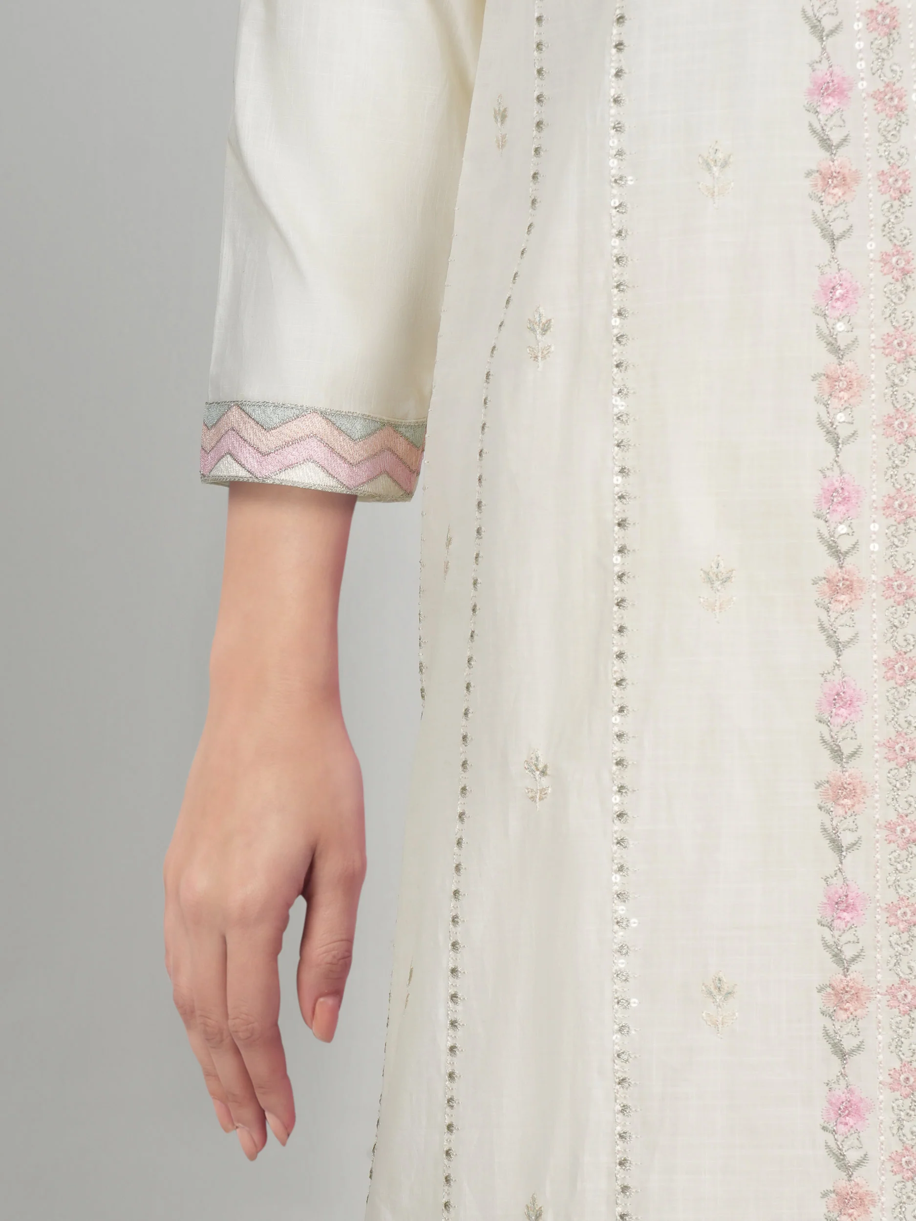 2 Piece Lawn Slub Suit- Embroidered (Pret) - Image 6