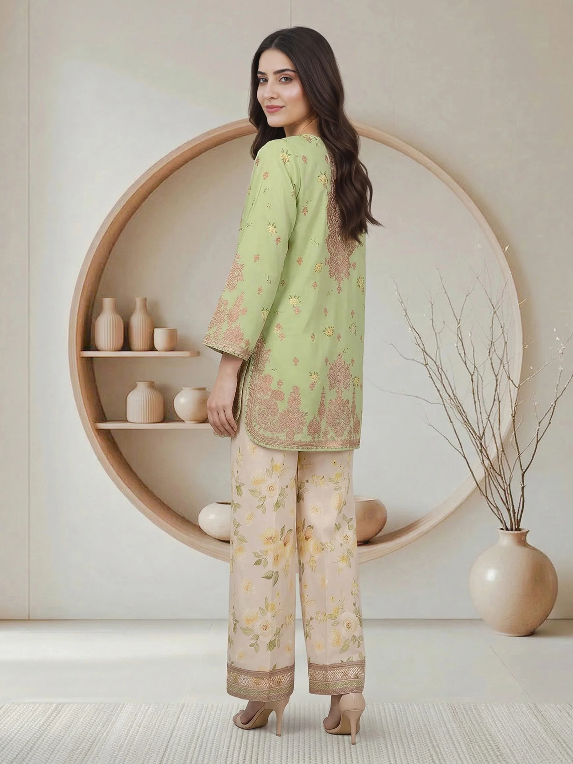 2 Piece Cambric Suit (Pret) - Image 3