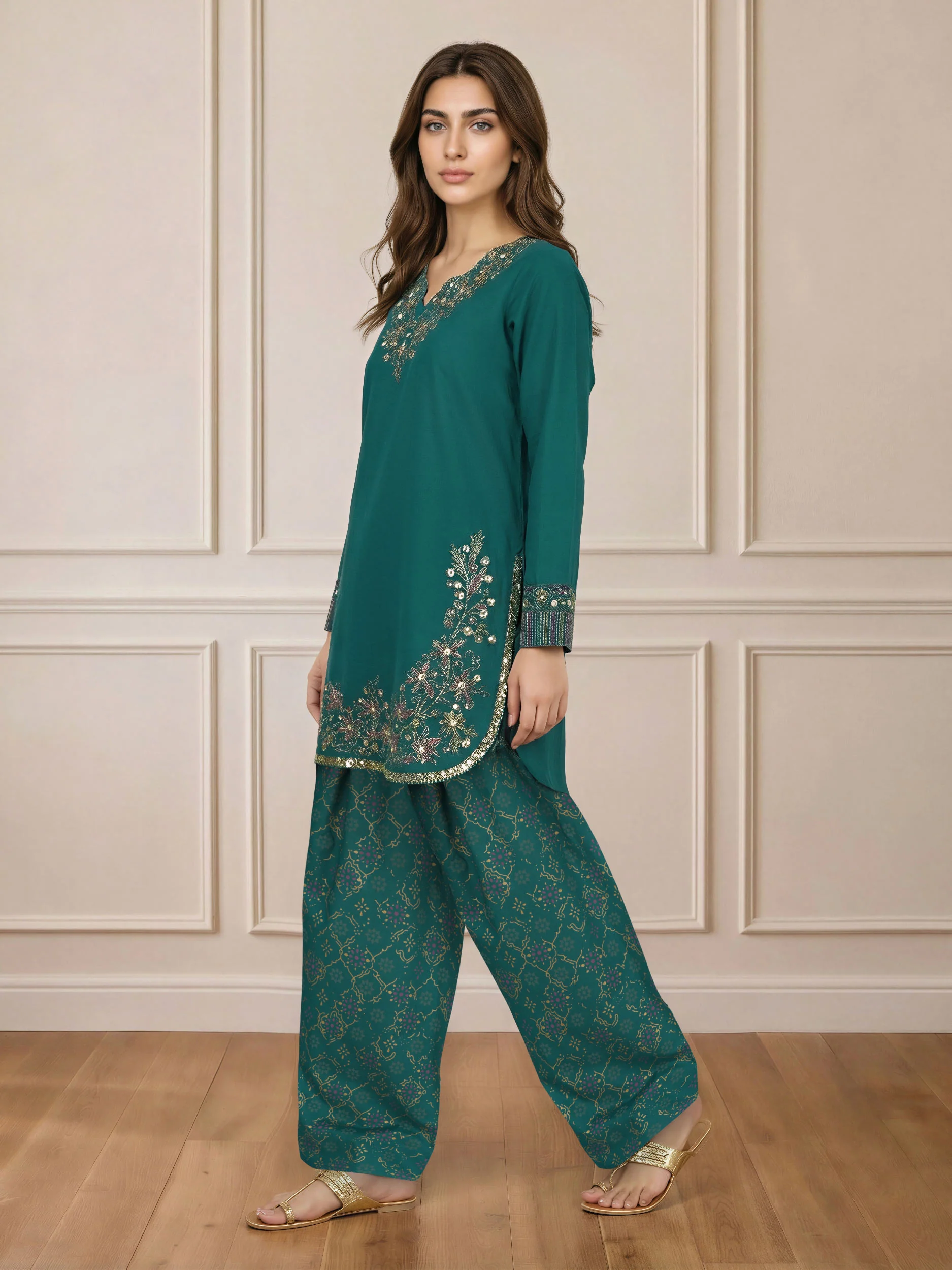2 Piece Lawn Suit- Embroidered (Pret) - Image 2