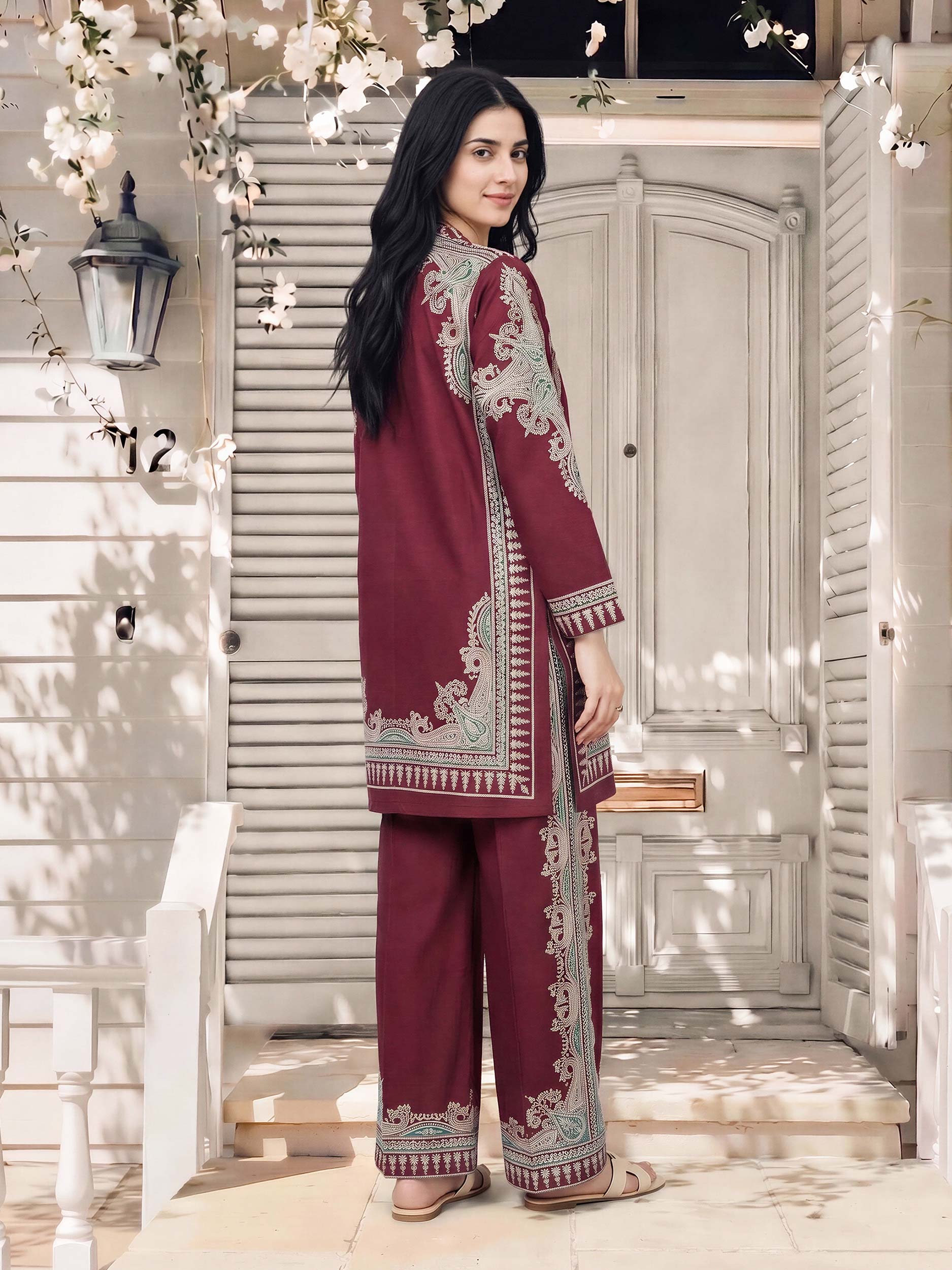 2 Piece Cambric Suit (Pret) - Image 3