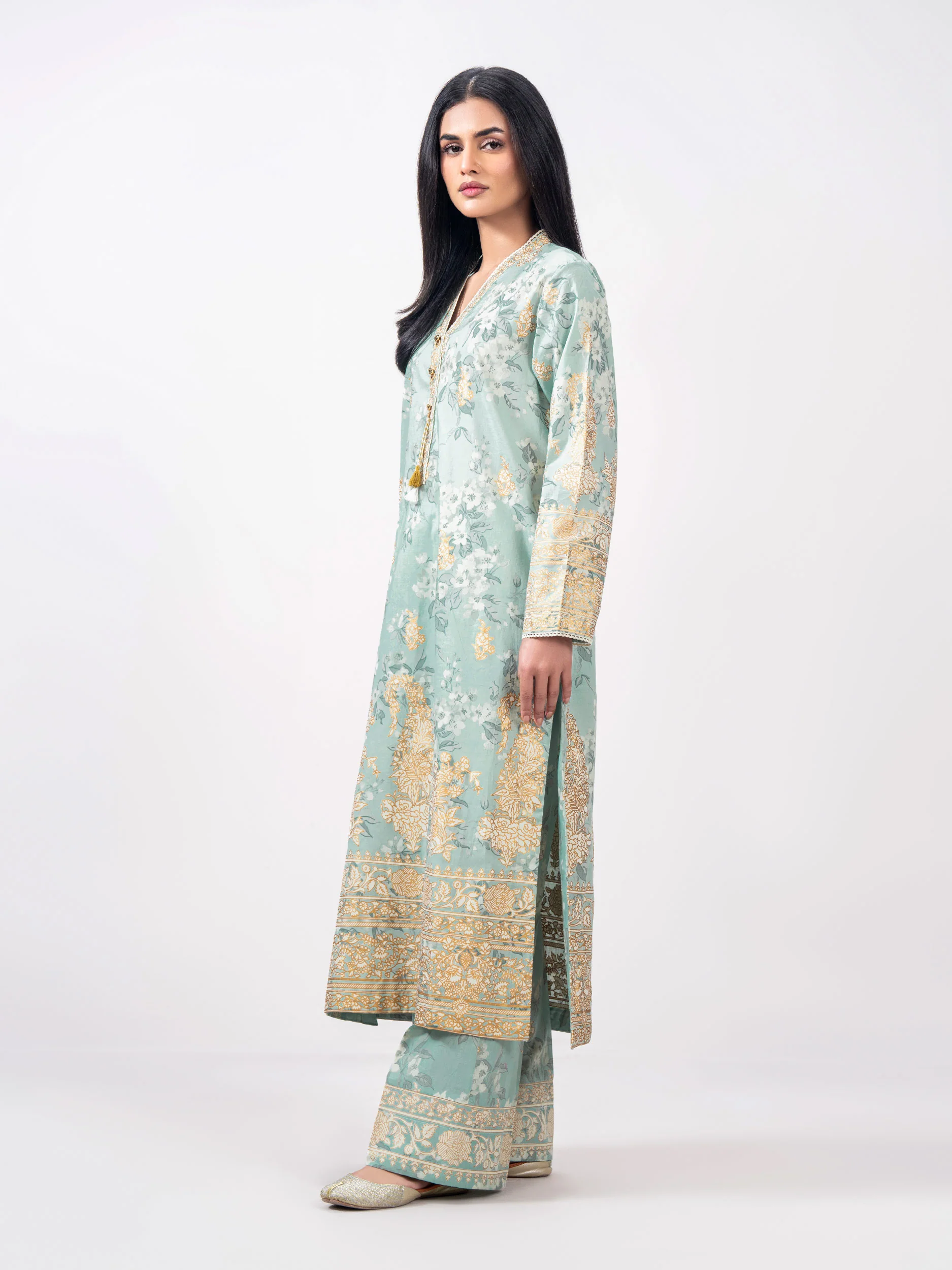 2 Piece Cambric Suit (Pret) - Image 2