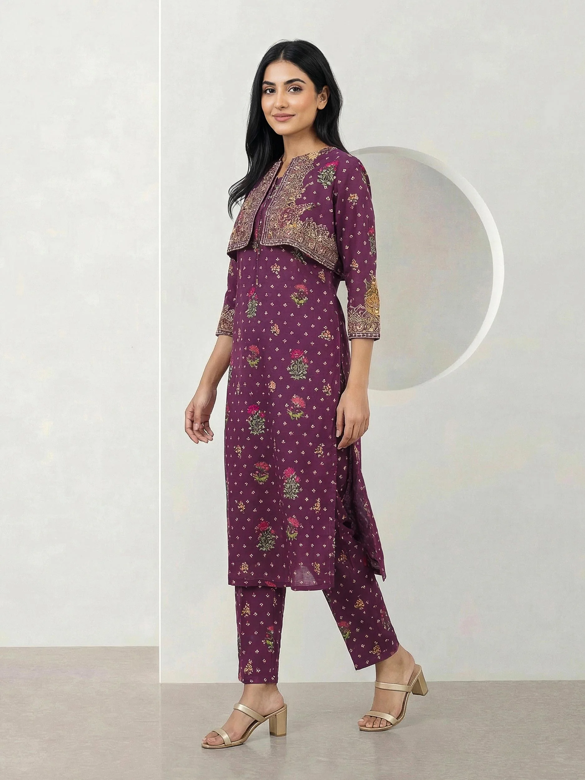 2 Piece Cambric Suit (Pret) - Image 2