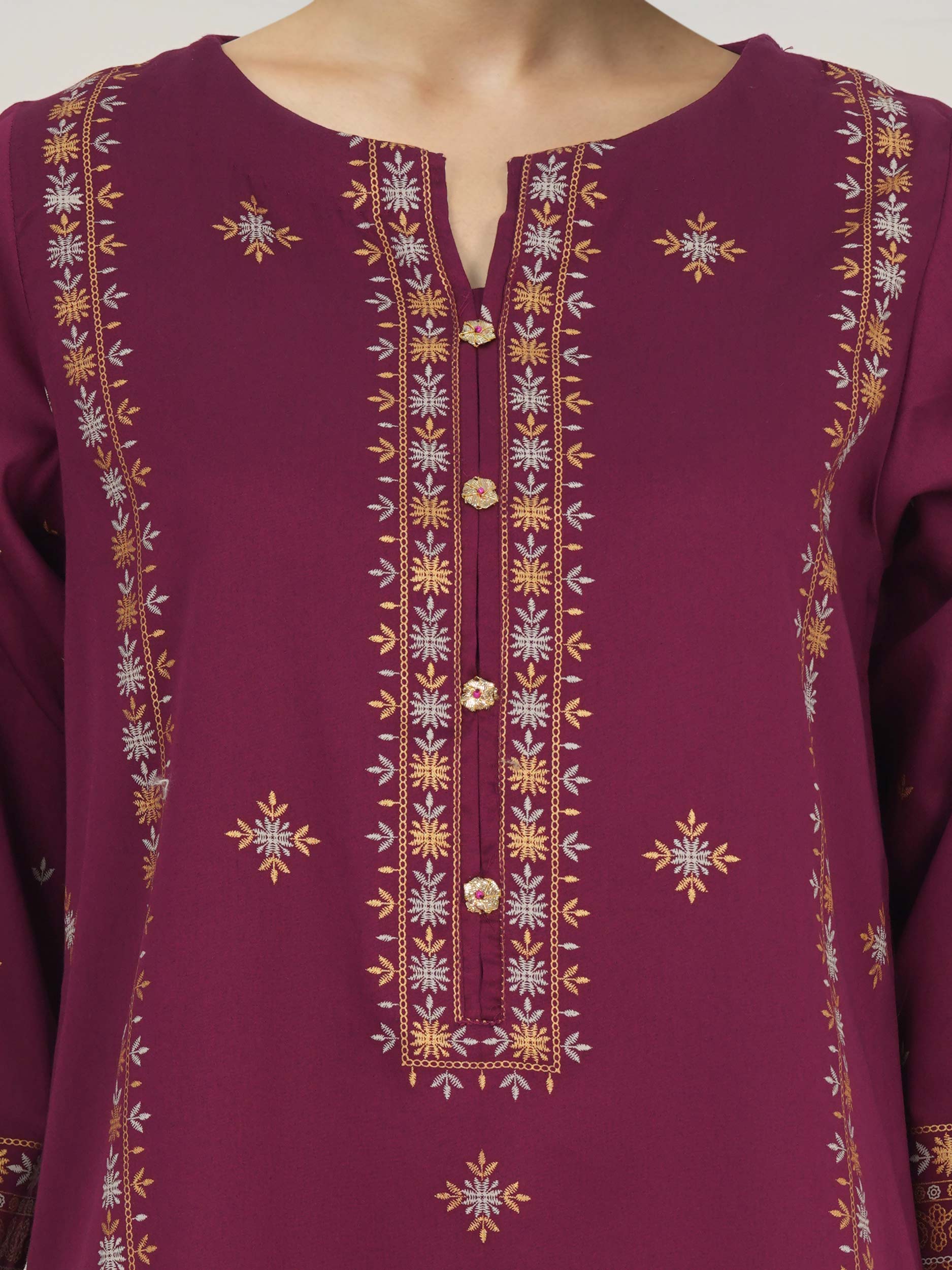 2 Piece Satin Suit (Pret) - Image 4