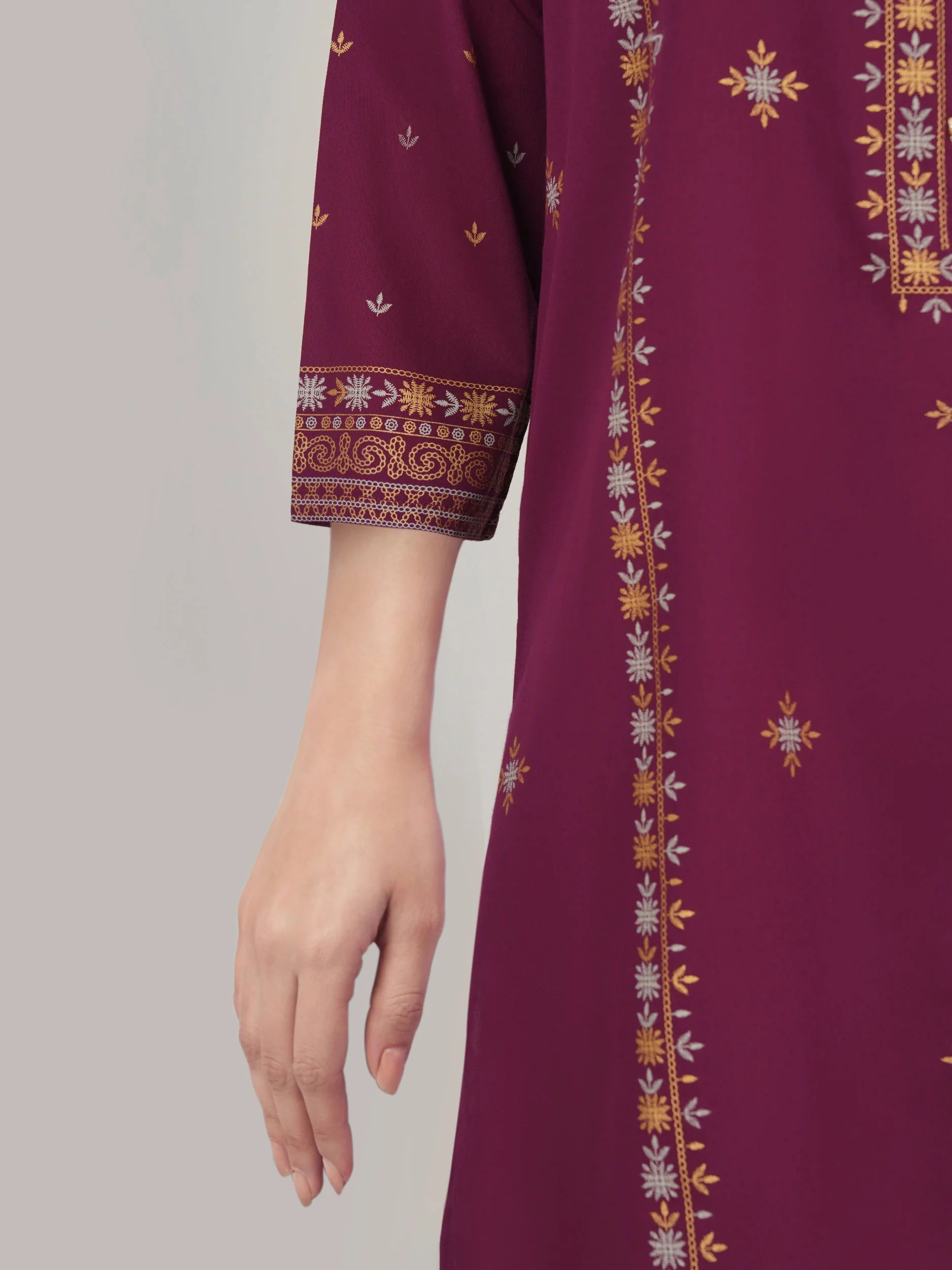 2 Piece Satin Suit (Pret) - Image 5