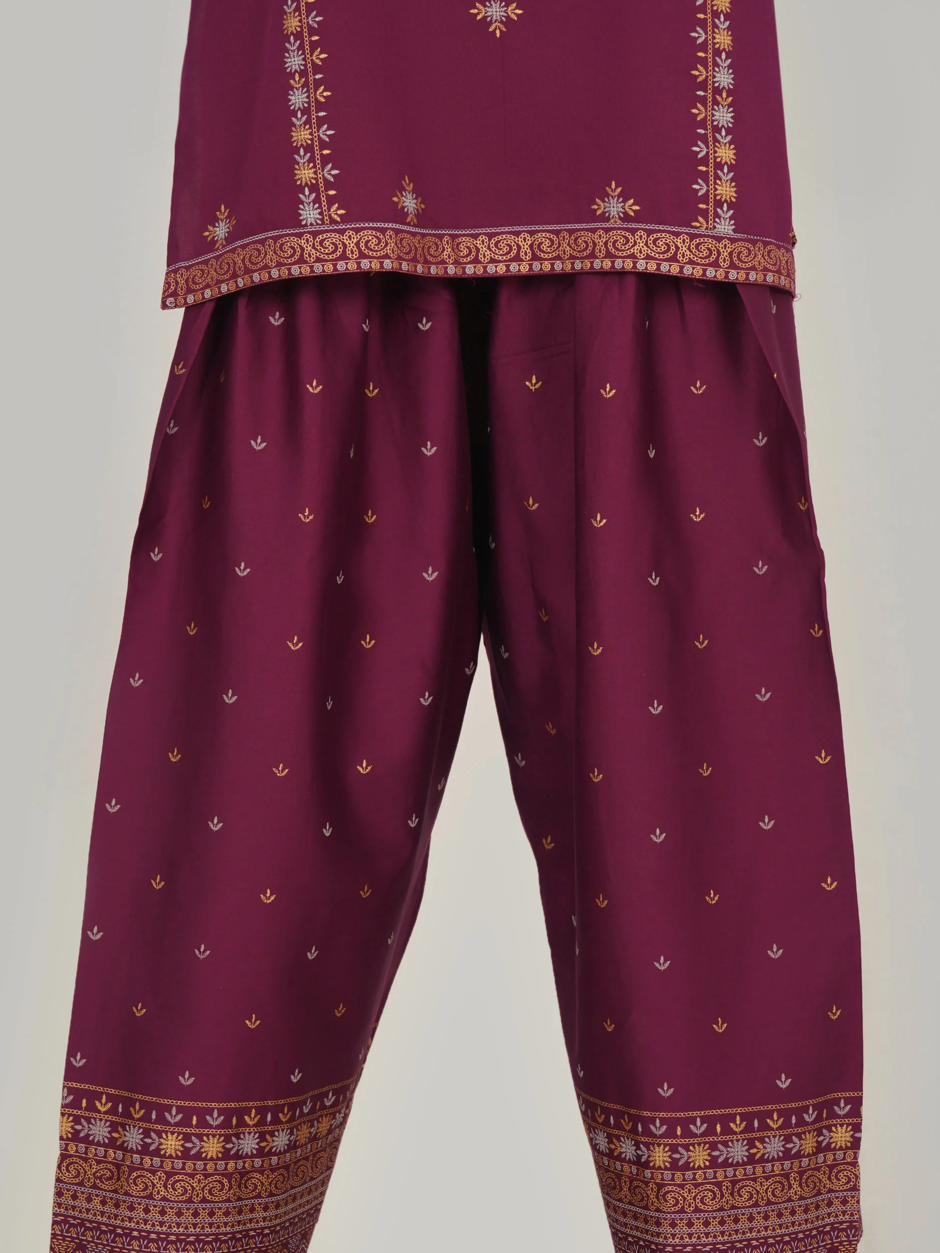 2 Piece Satin Suit (Pret) - Image 6