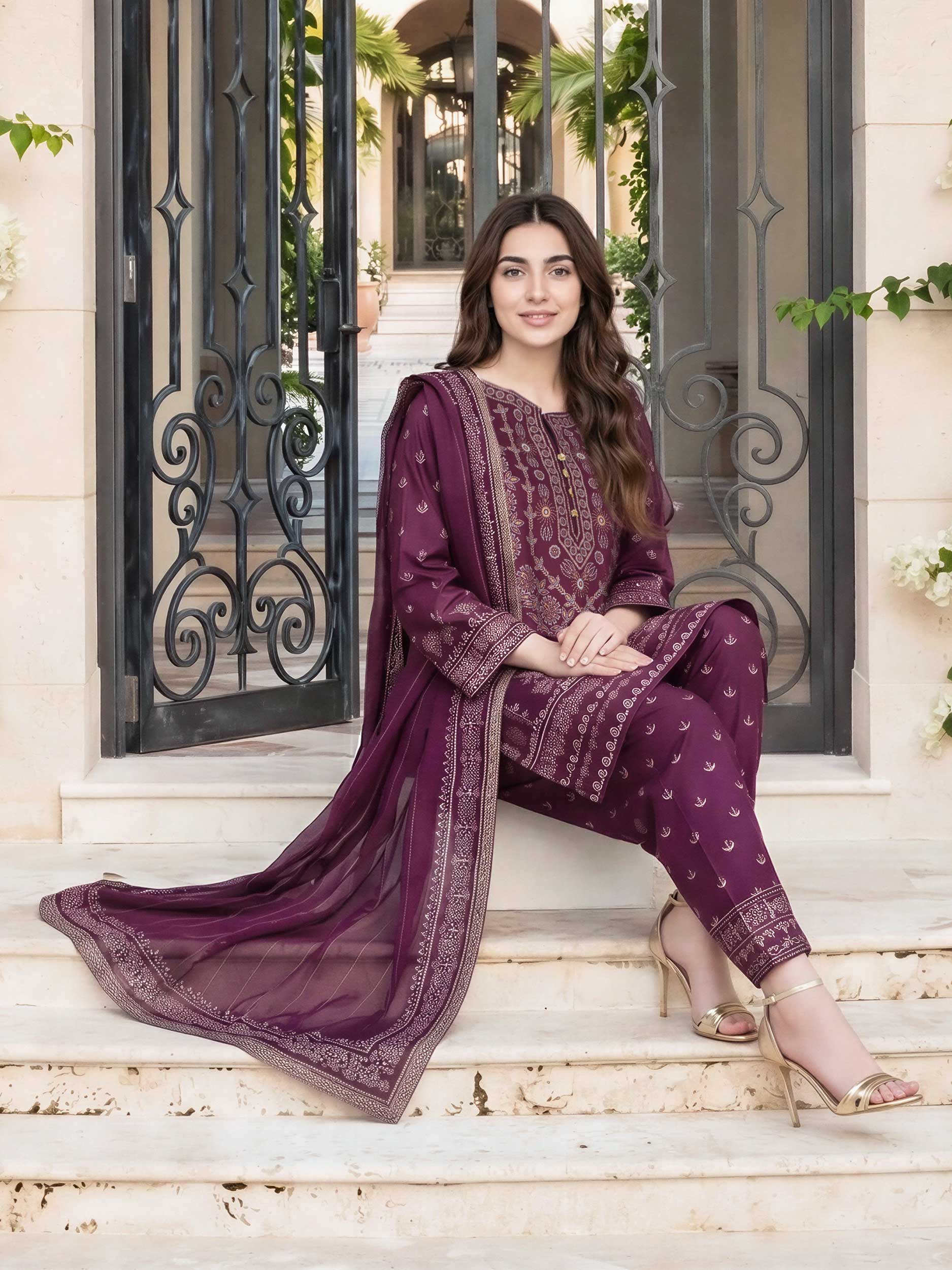 3 Piece Lawn Suit (Pret) - Image 4