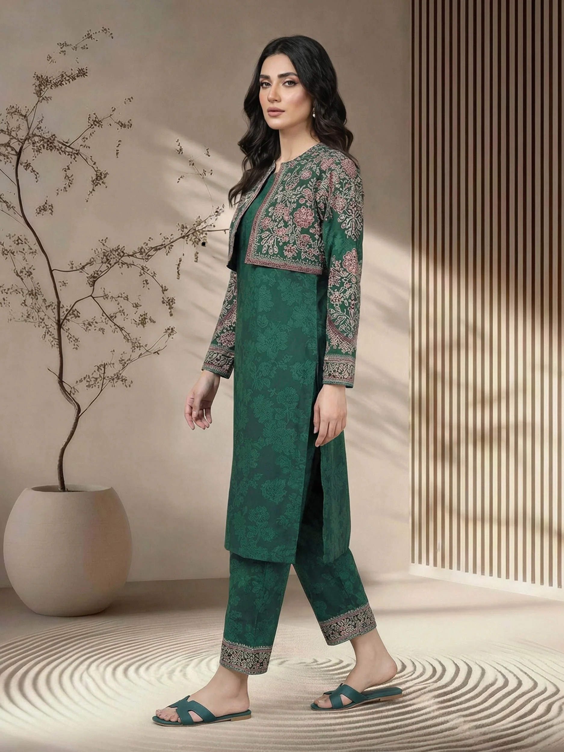 2 Piece Cambric Suit (Pret) - Image 3