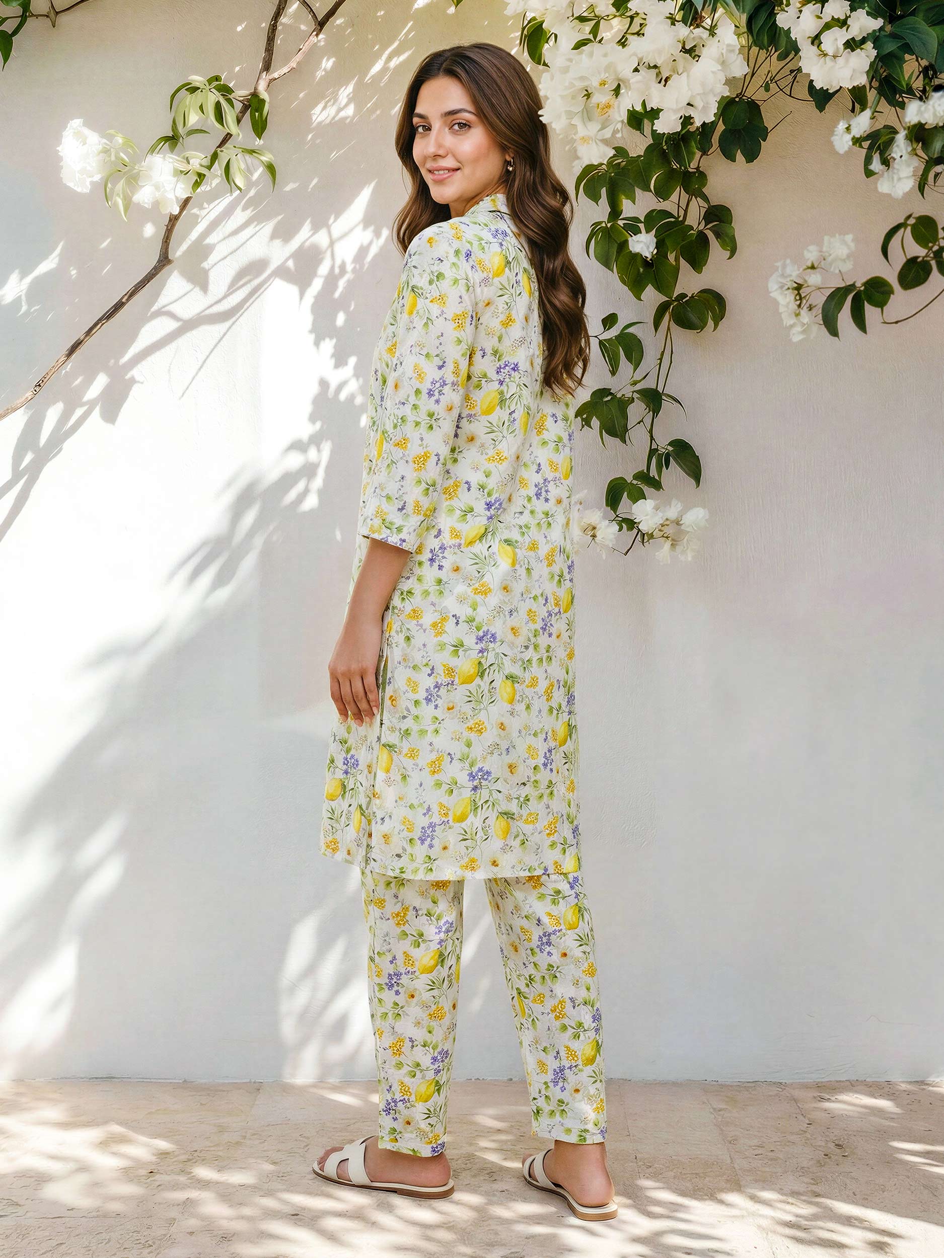 2 Piece Cambric Suit (Pret) - Image 3