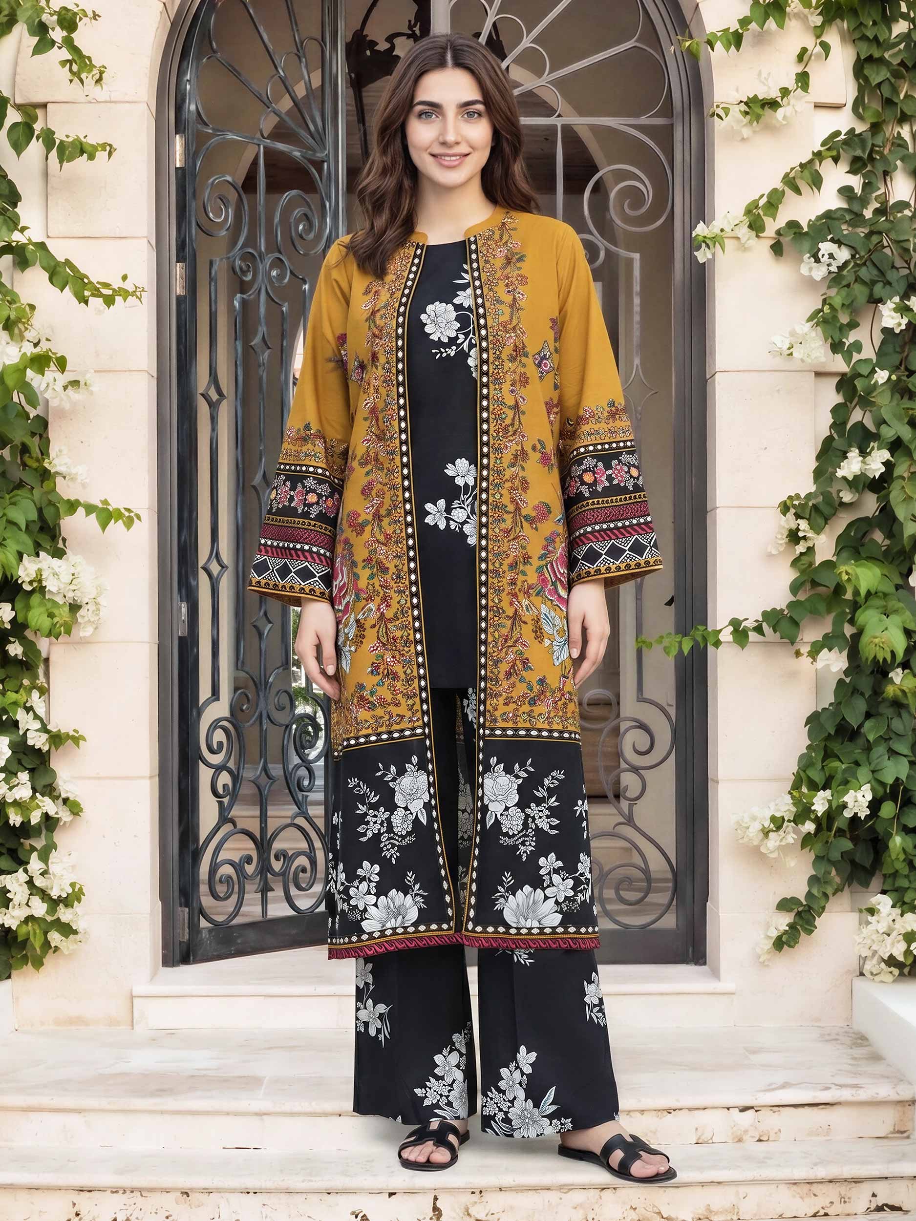 2 Piece Viscose Cotton Suit (Pret) - Image 2