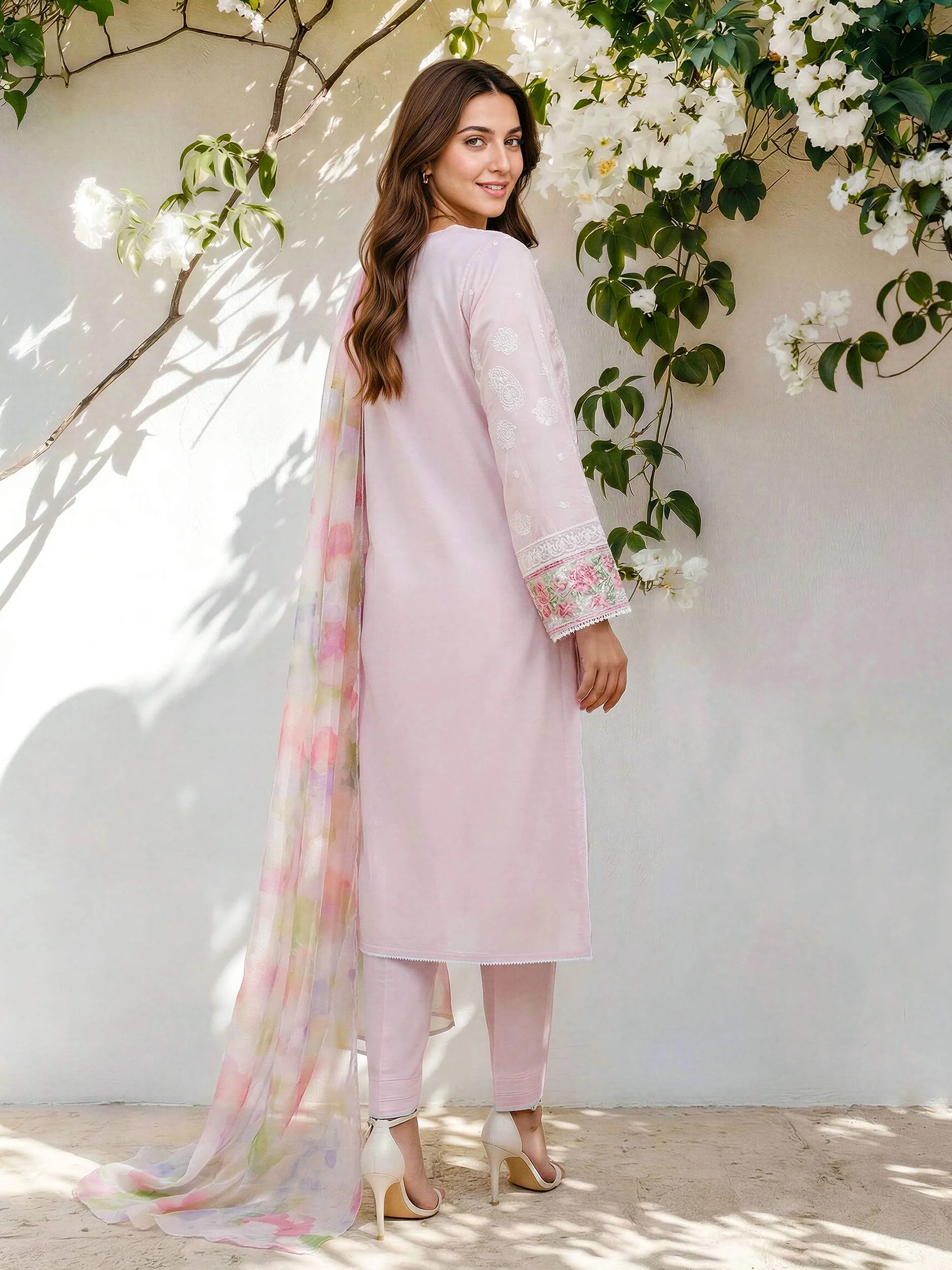 3 Piece Lawn Suit- Embroidered (Pret) - Image 3