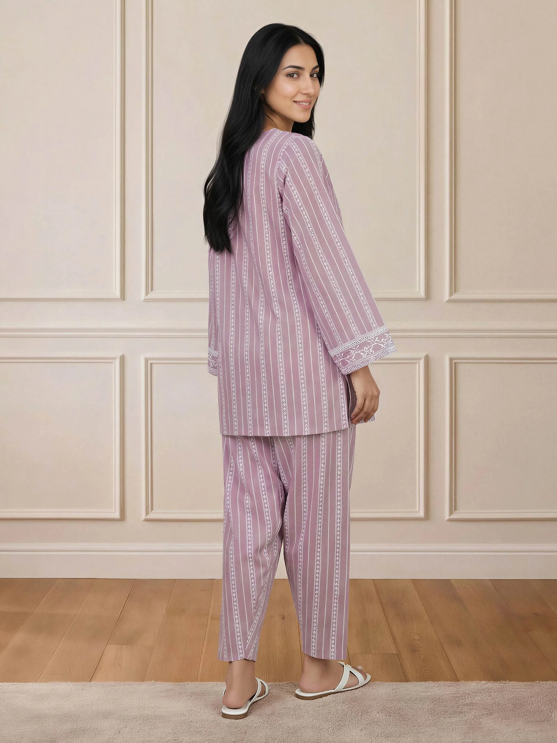 Cambric Co-ord Set- Embroidered - Image 3