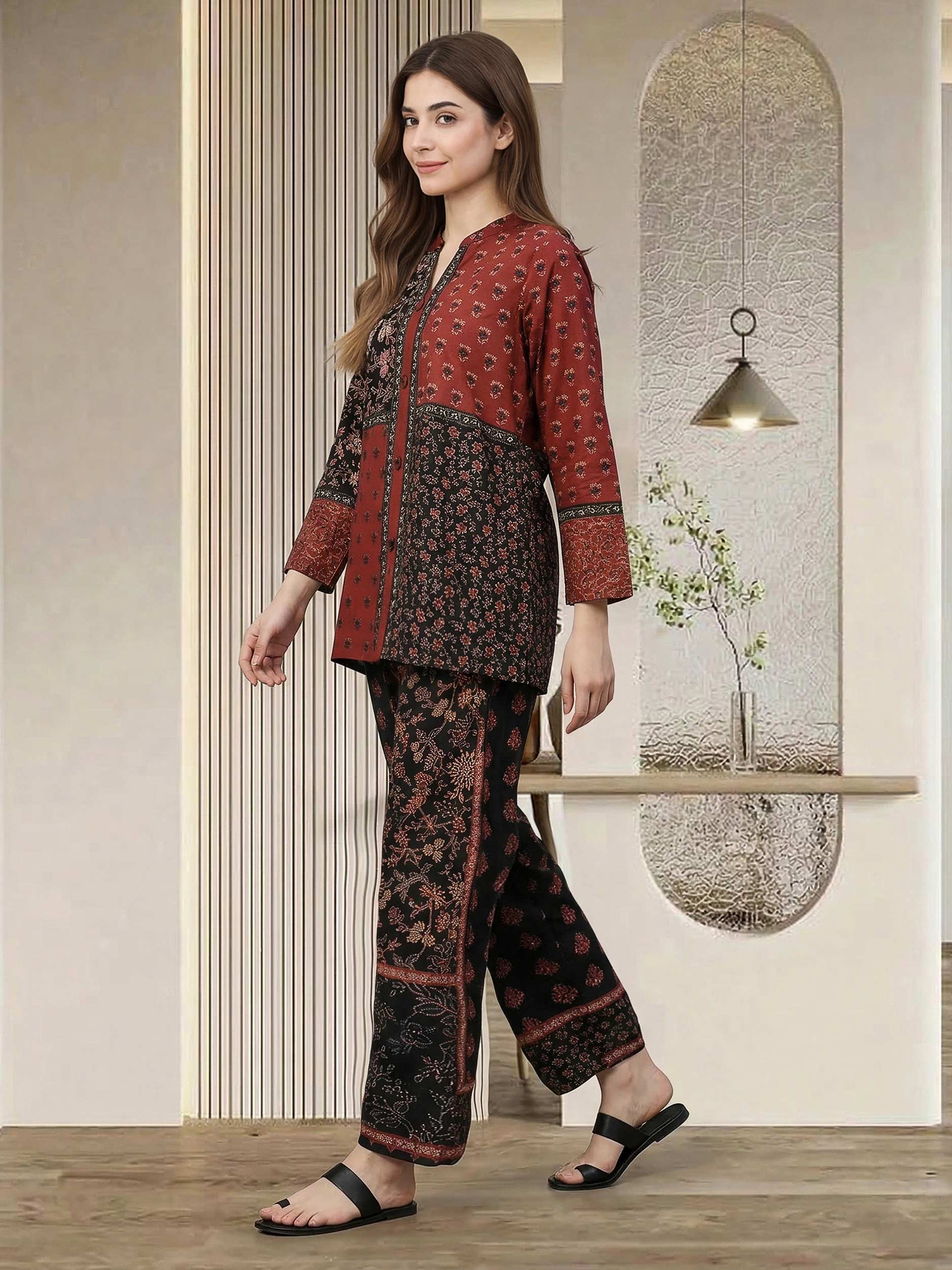 Lawn Slub Co-ord Set - Image 2