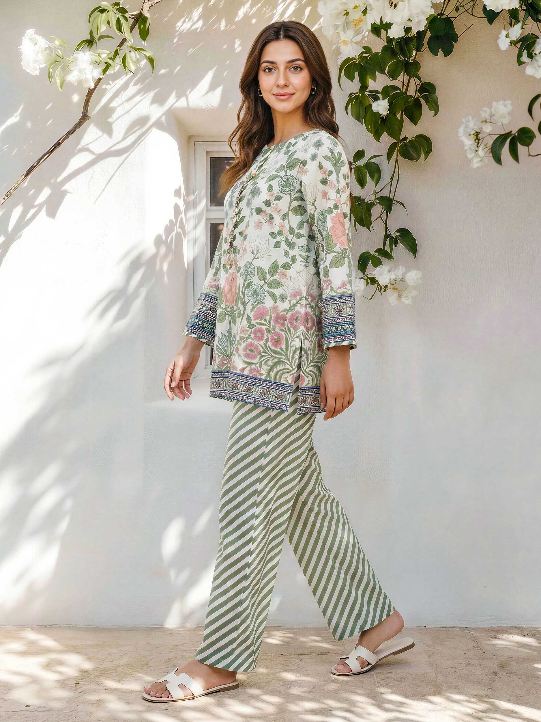 Lawn Slub Co-ord Set - Image 2