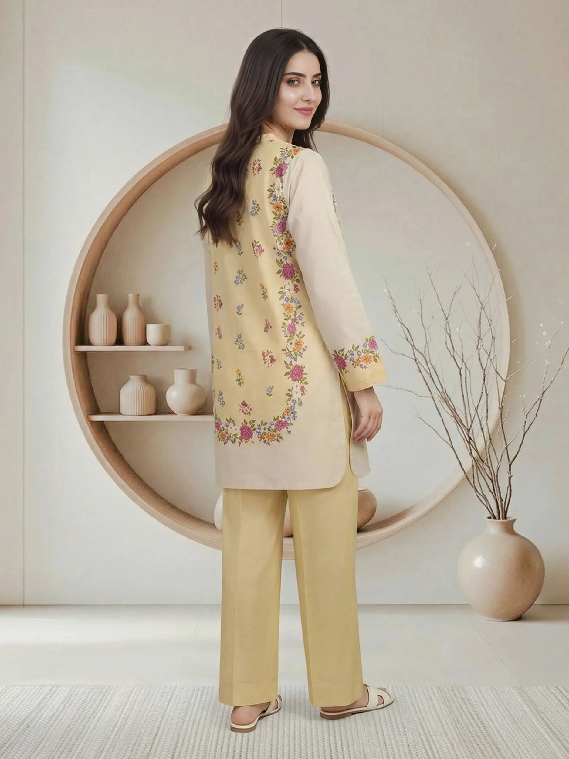 2 Piece Cambric Suit (Pret) - Image 3