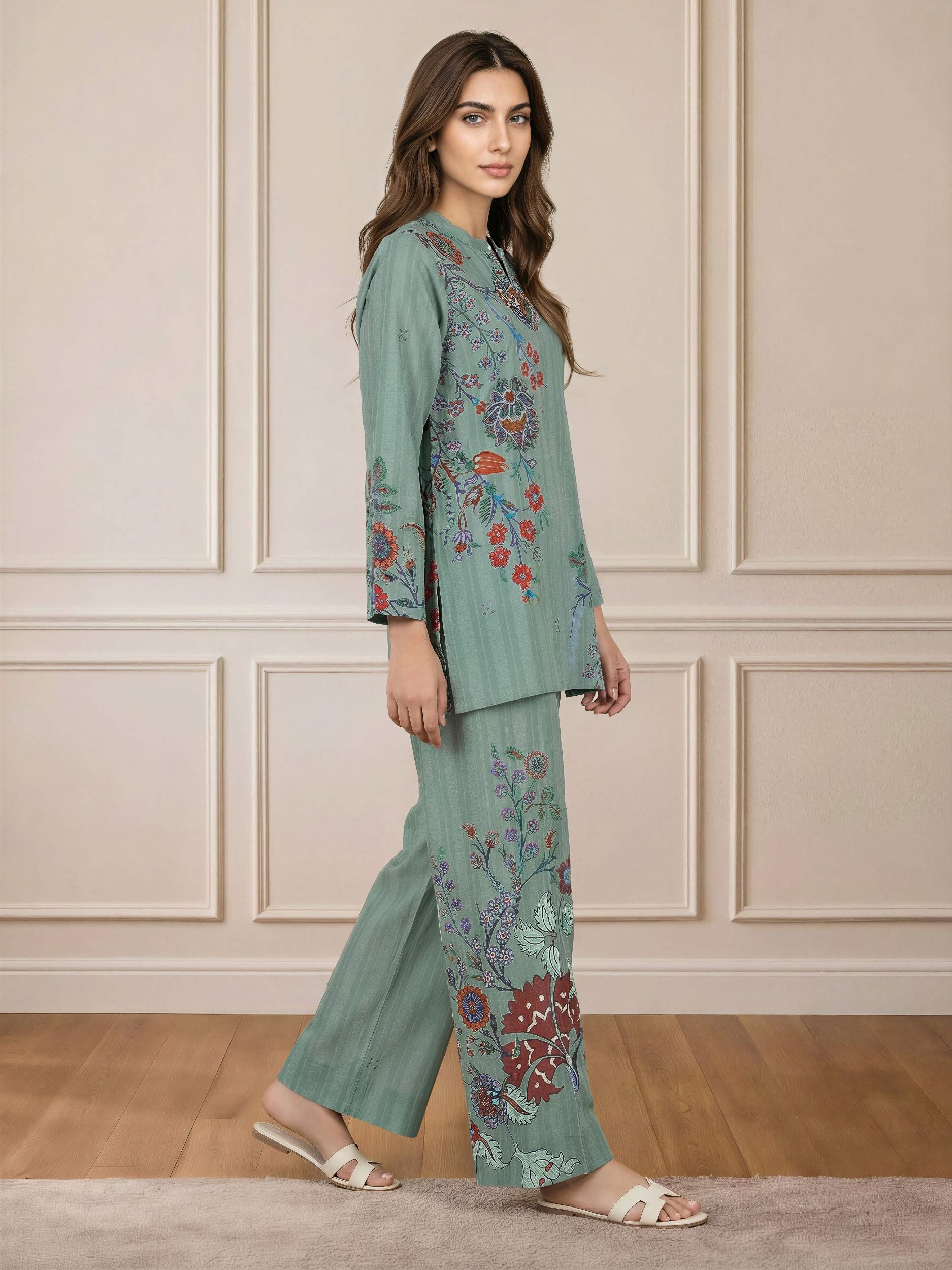 Lawn Slub Co-ord Set - Image 2