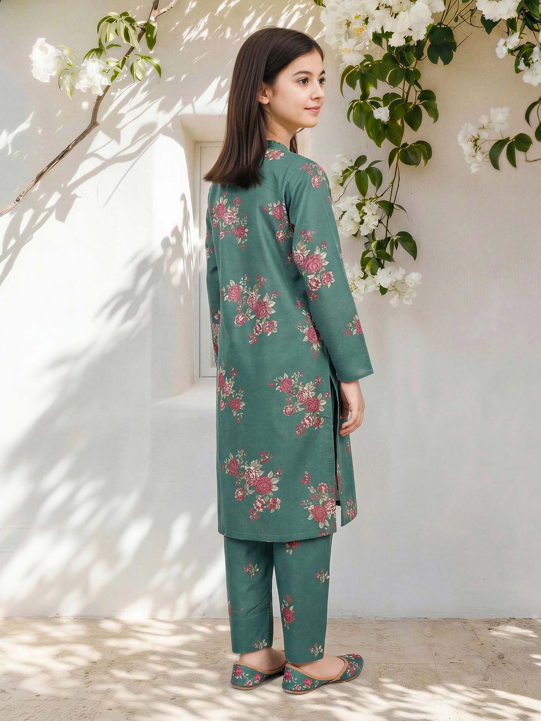 2 Piece Lawn Slub Suit (Pret) - Image 3
