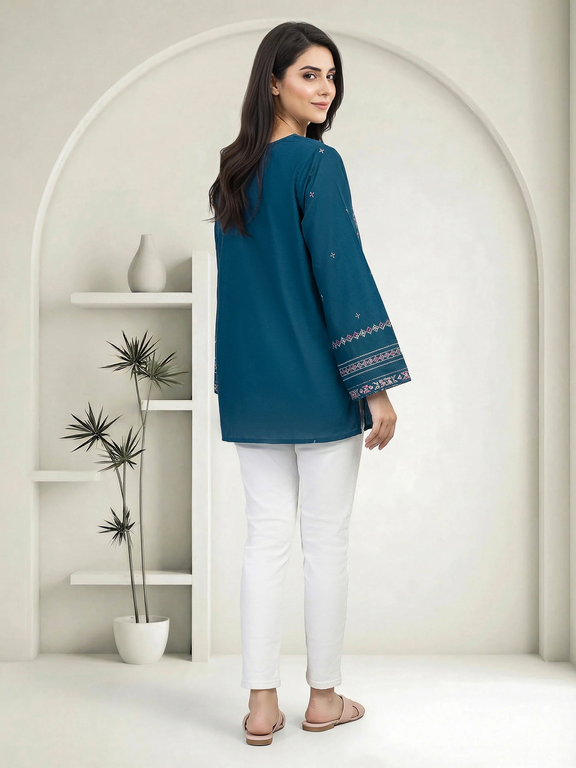 Lawn Kurti- Embroidered (Pret) - Image 3