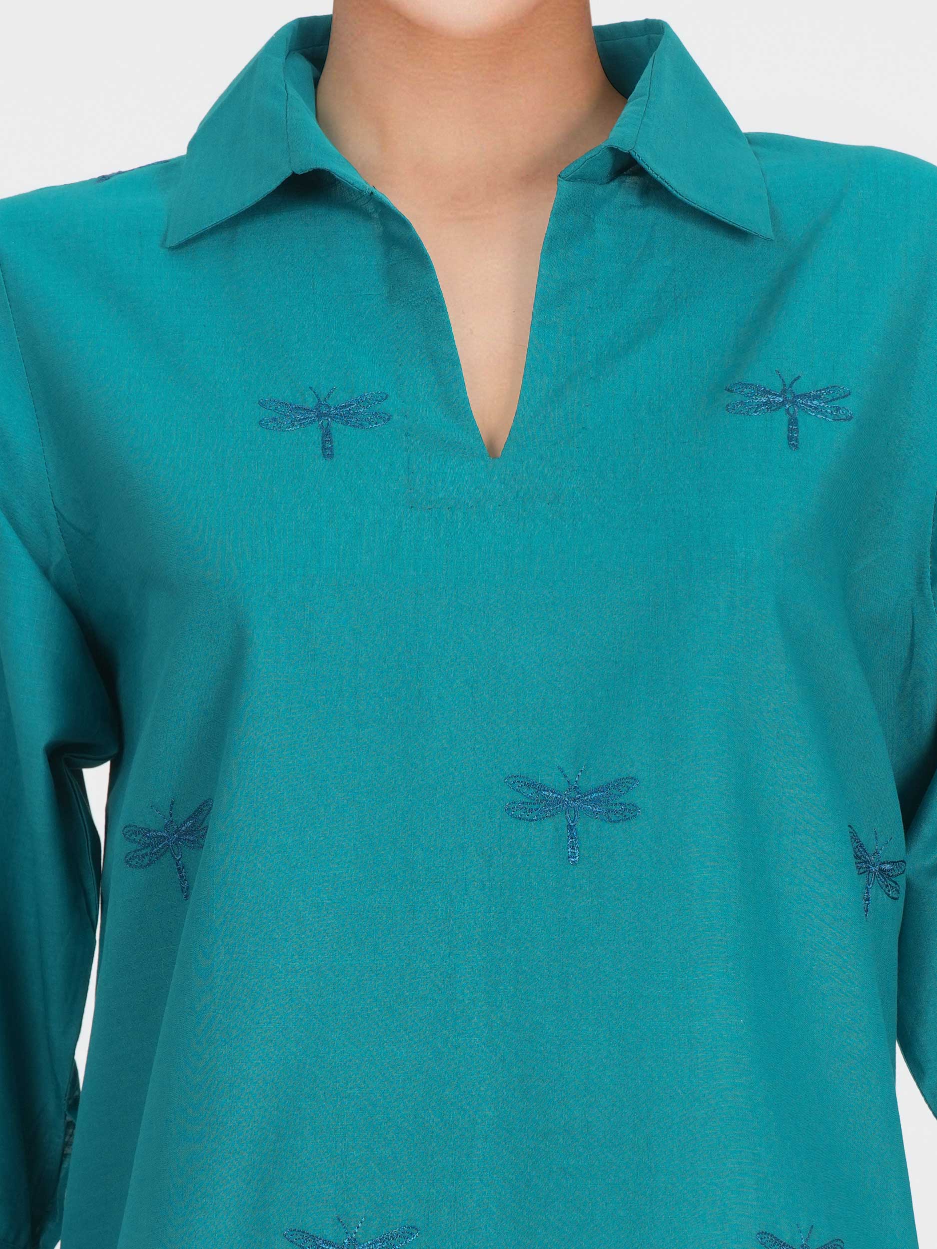 2 Piece Cambric Suit- Embroidered (Pret) - Image 5