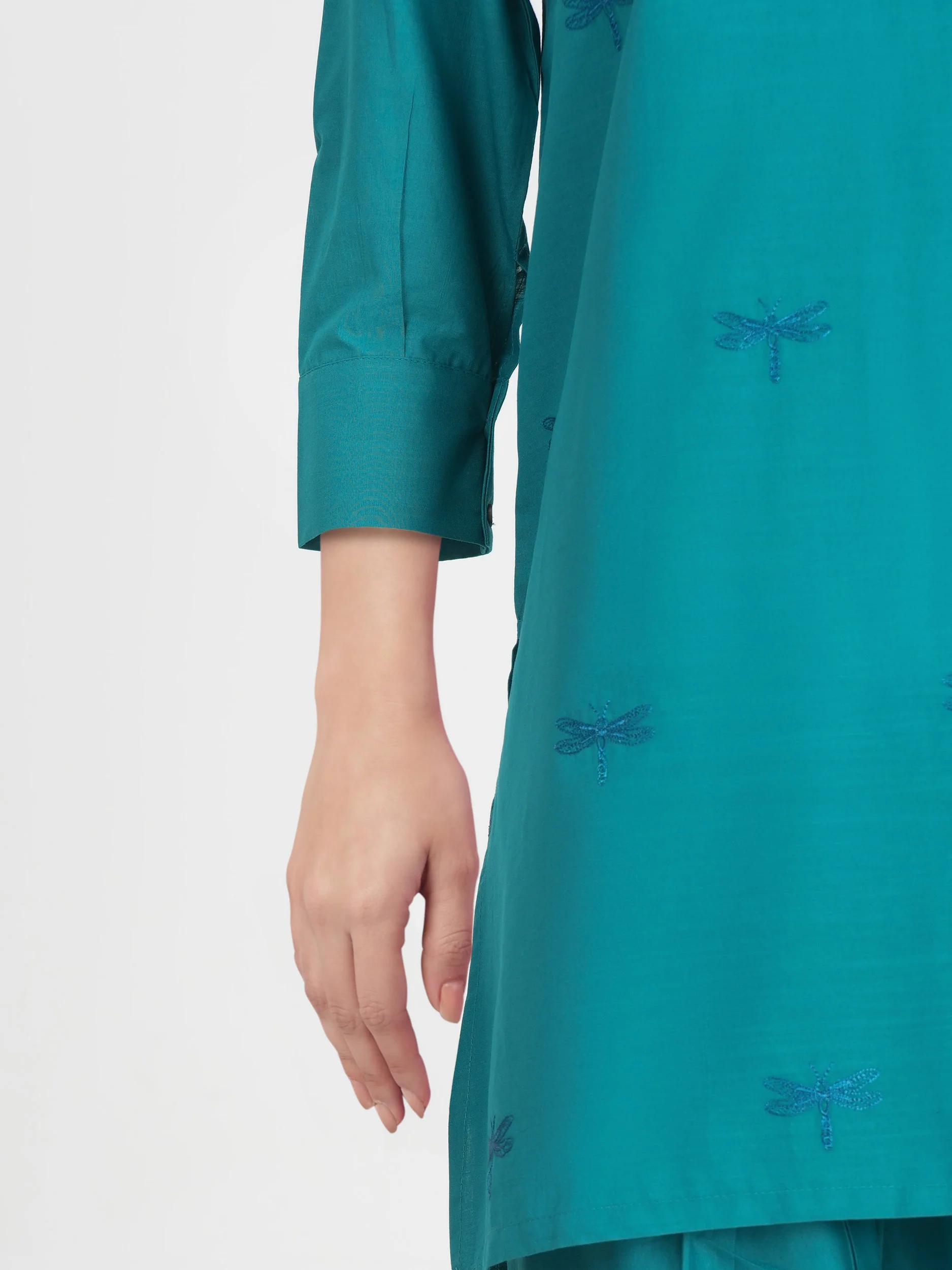 2 Piece Cambric Suit- Embroidered (Pret) - Image 6