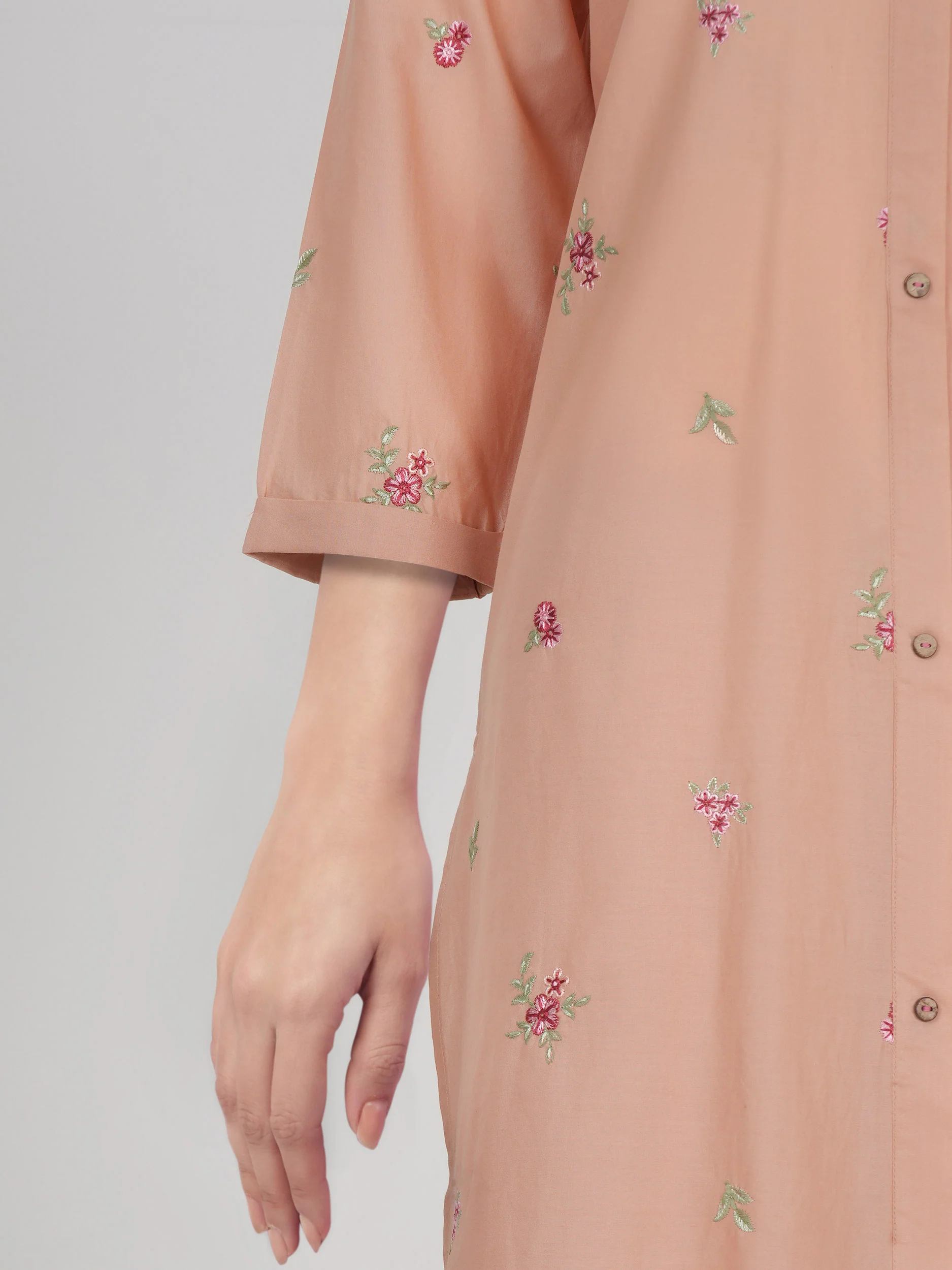 2 Piece Cambric Suit- Embroidered (Pret) - Image 5