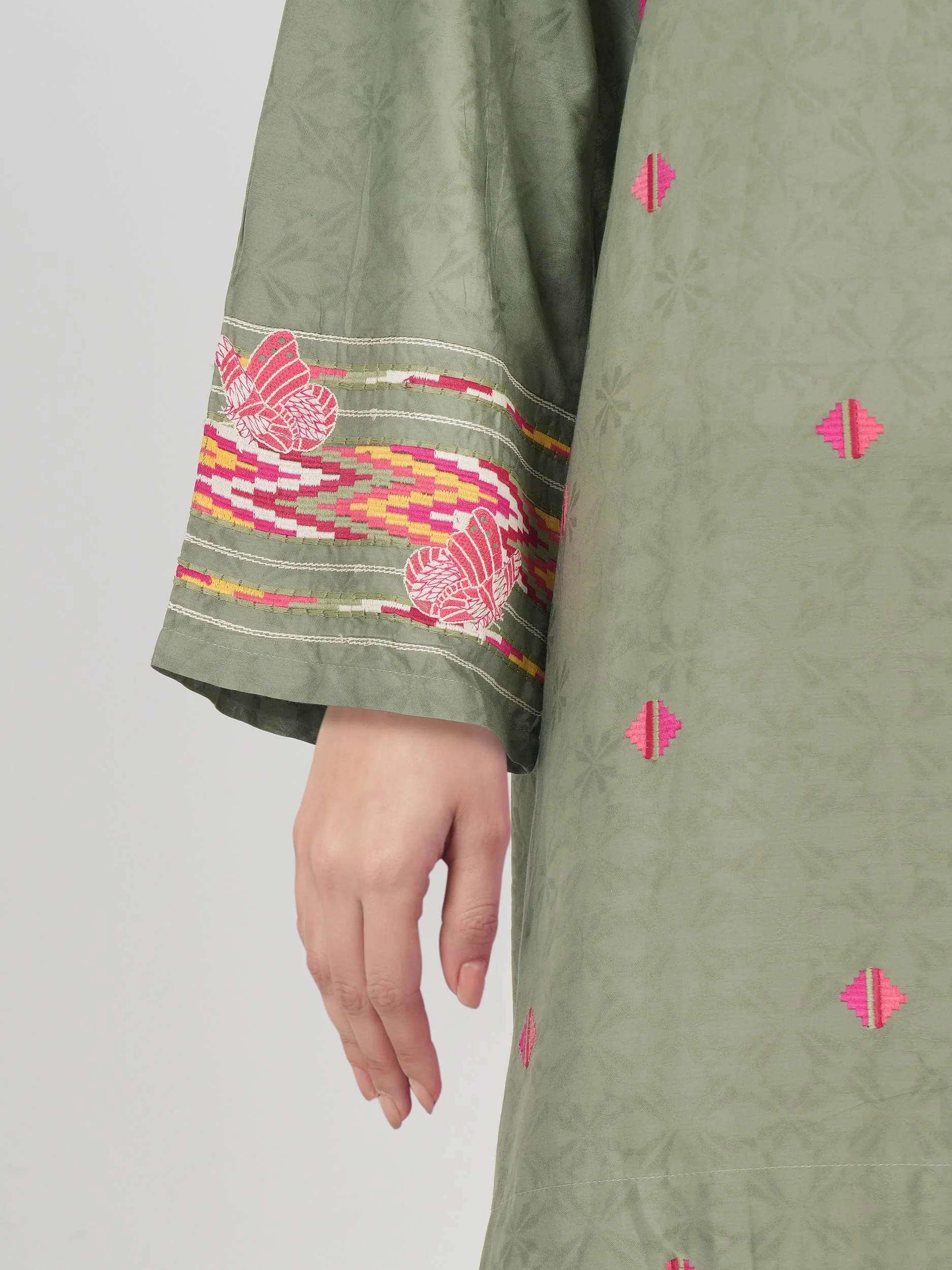 2 Piece Dobby Suit- Embroidered (Pret) - Image 6