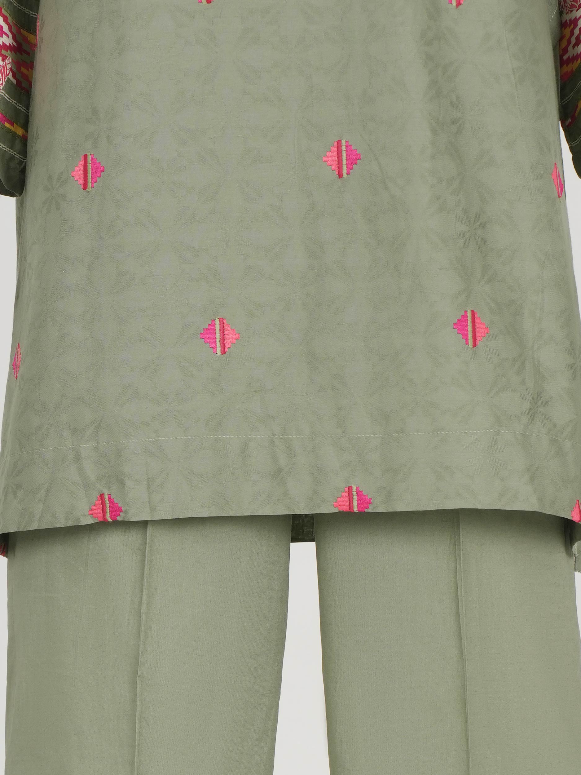2 Piece Dobby Suit- Embroidered (Pret) - Image 7