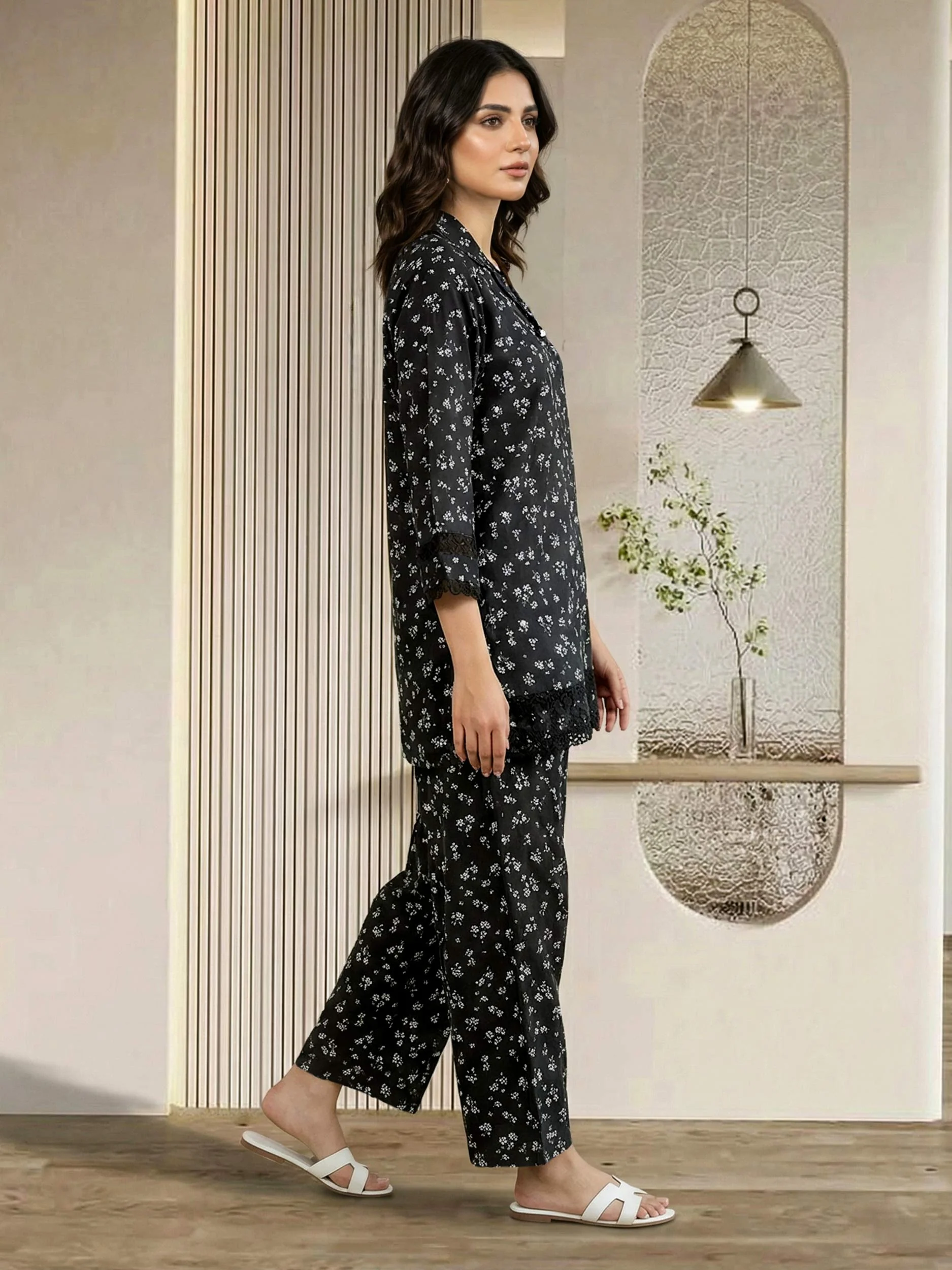 Silk Co-ord set- Embroidered - Image 2