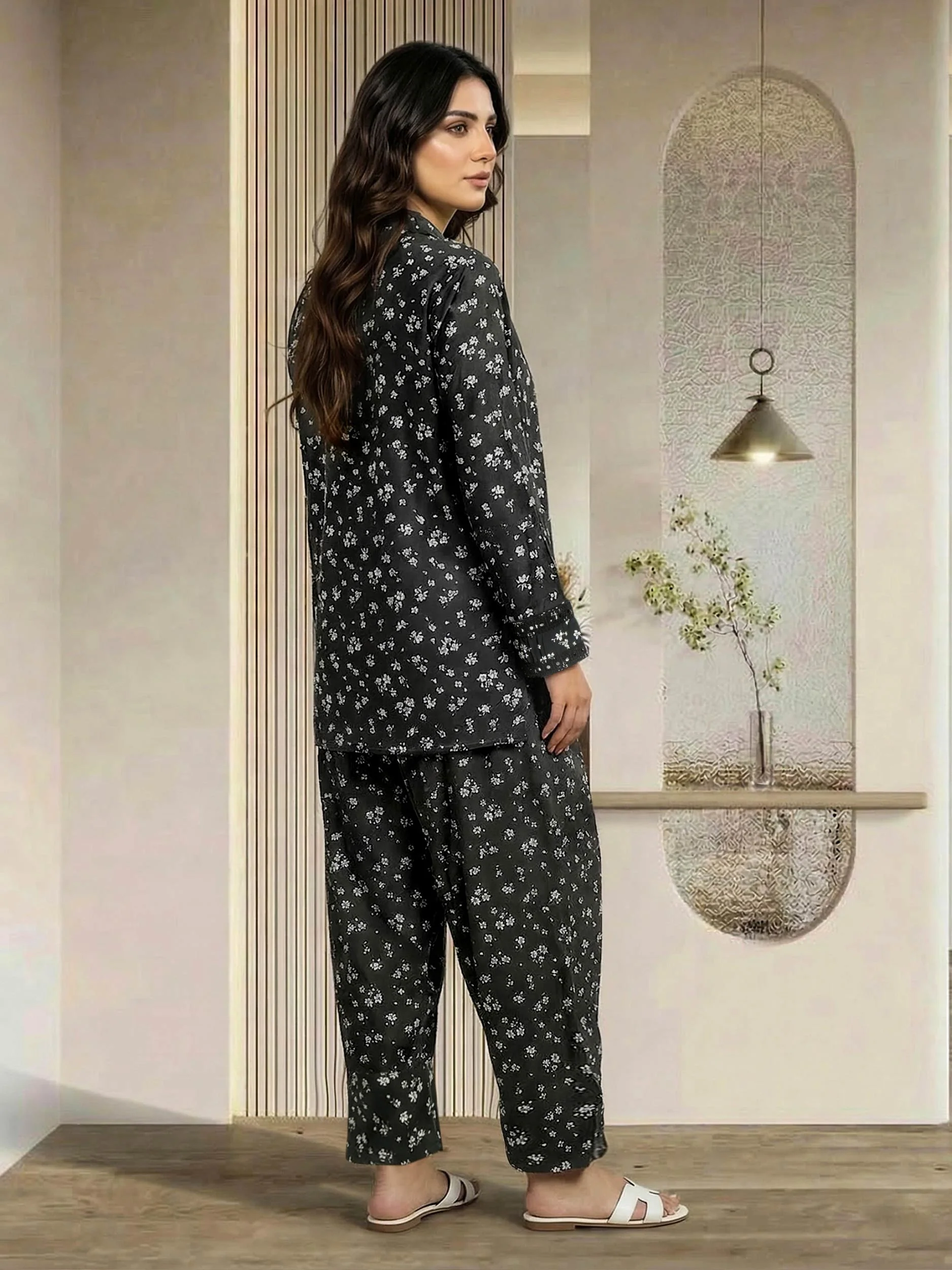 Silk Co-ord set- Embroidered - Image 3
