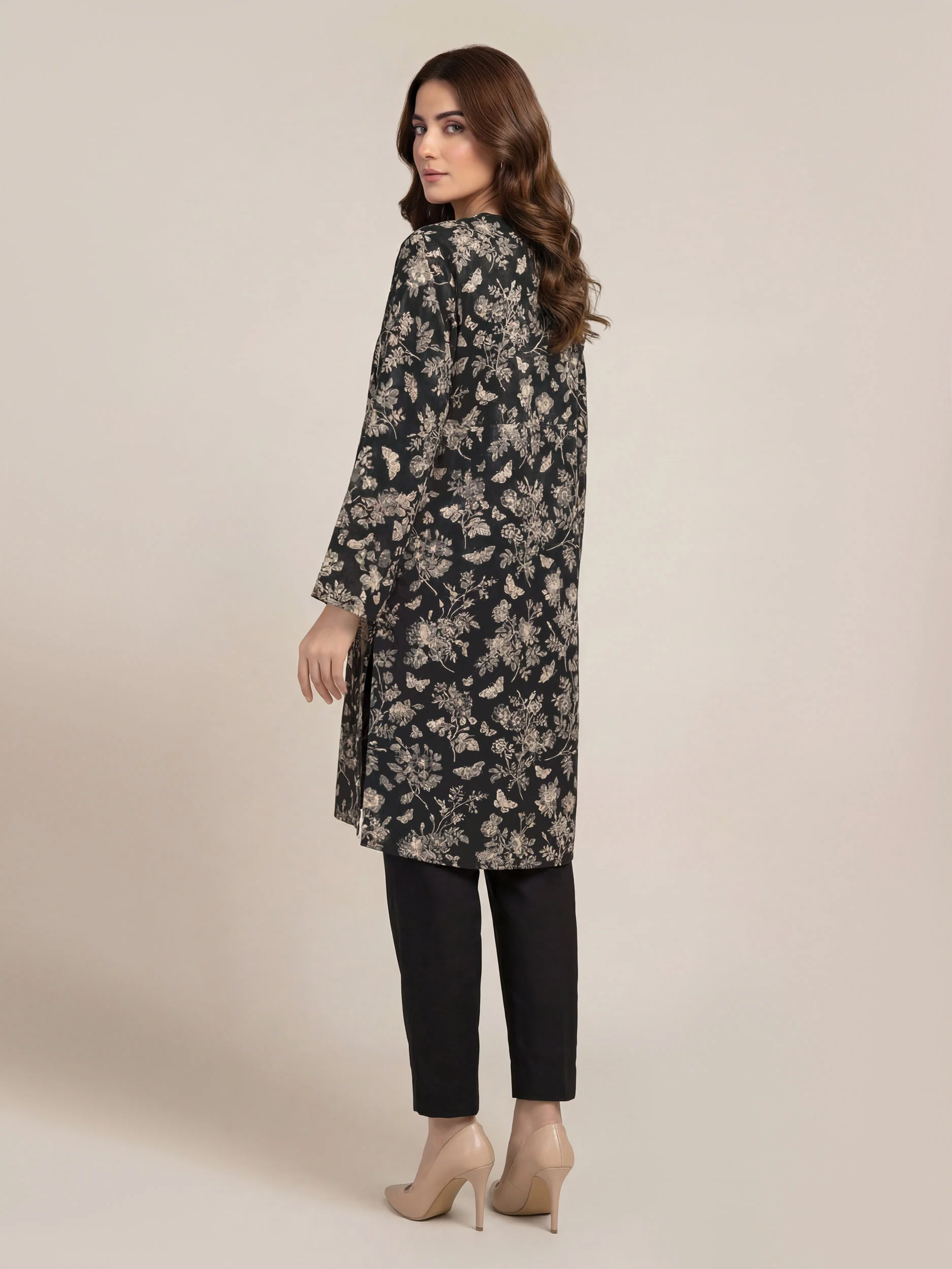 Silk Dress- Embellished (Pret) - Image 2