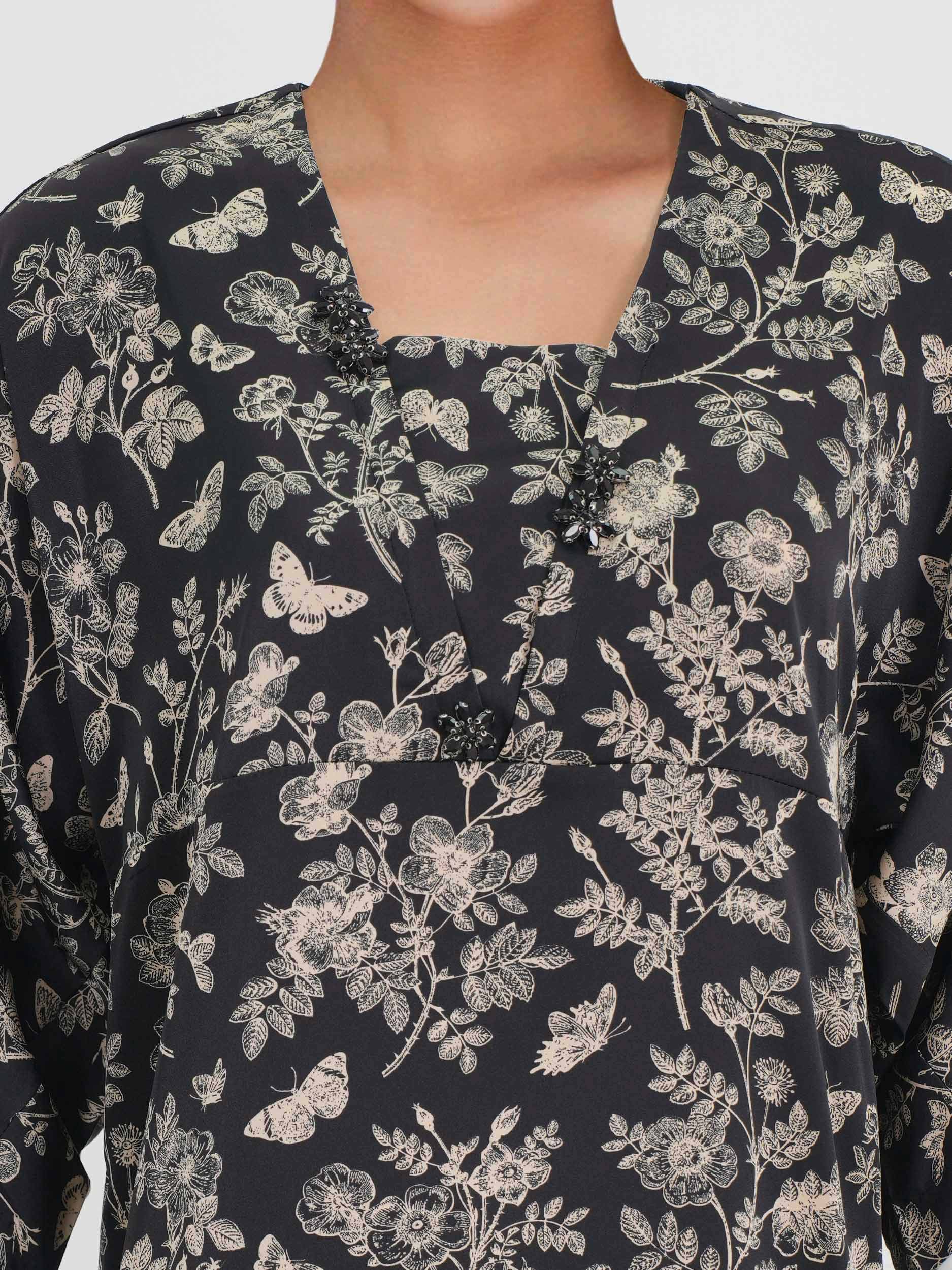 Silk Dress- Embellished (Pret) - Image 3