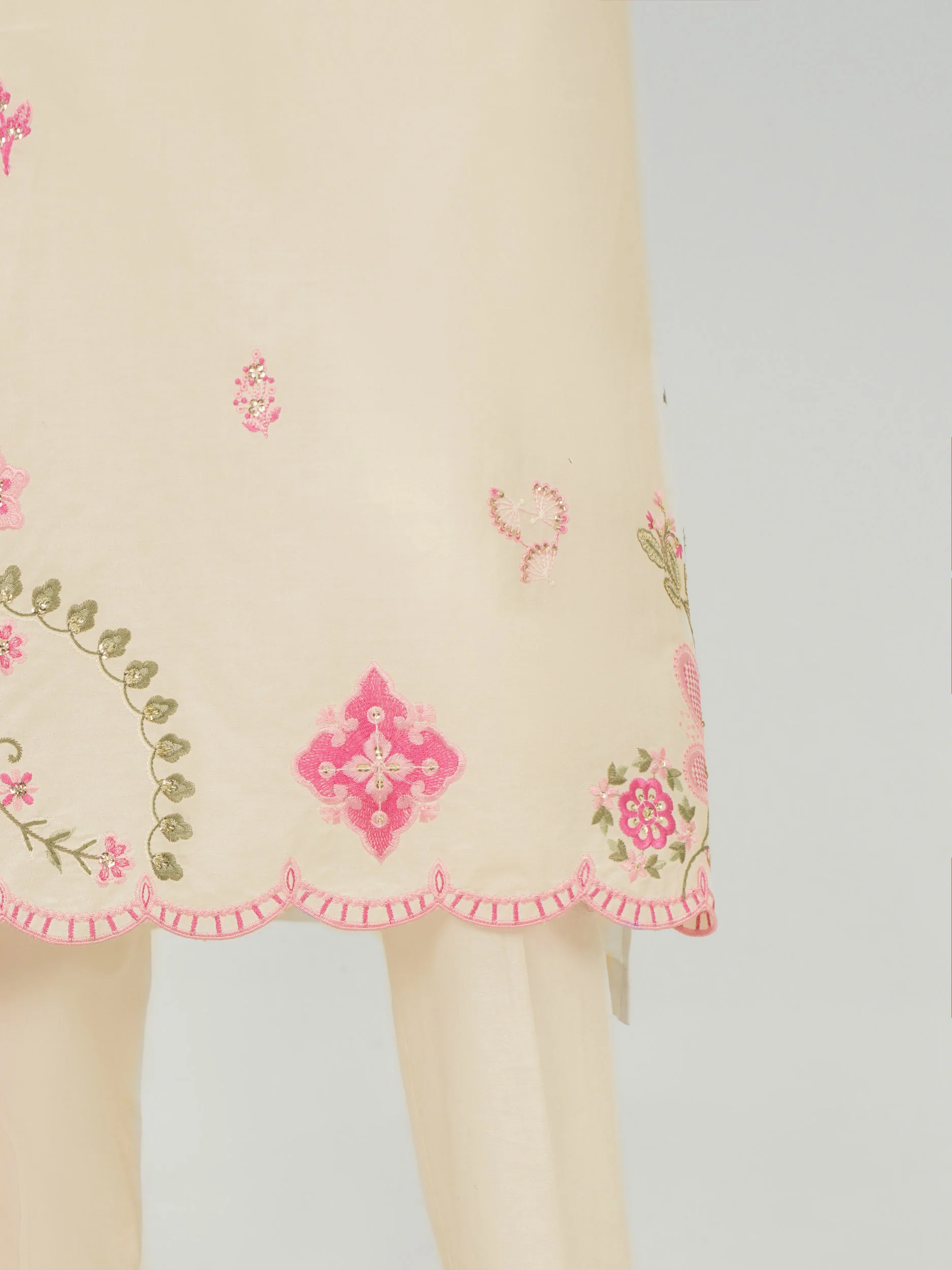 2 Piece Dobby Jacquard Suit- Embroidered (Pret) - Image 6