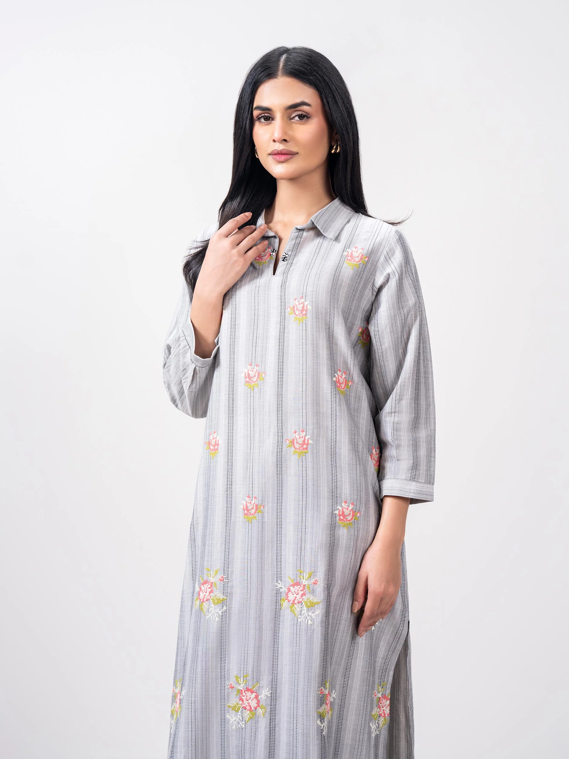 Yarn Dyed Shirt- Embroidered (Pret) - Image 4
