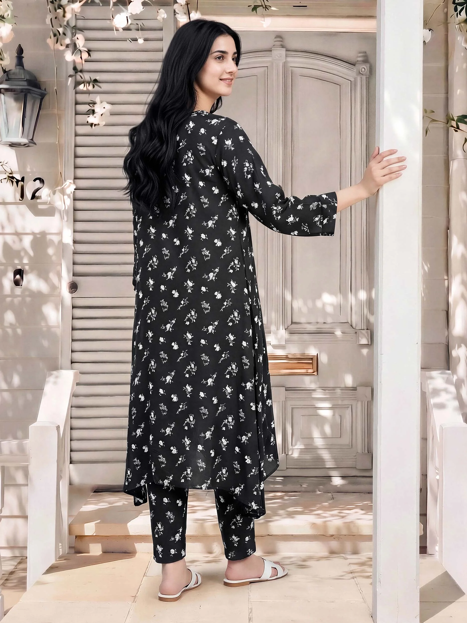 2 Piece Silk Suit (Pret) - Image 3