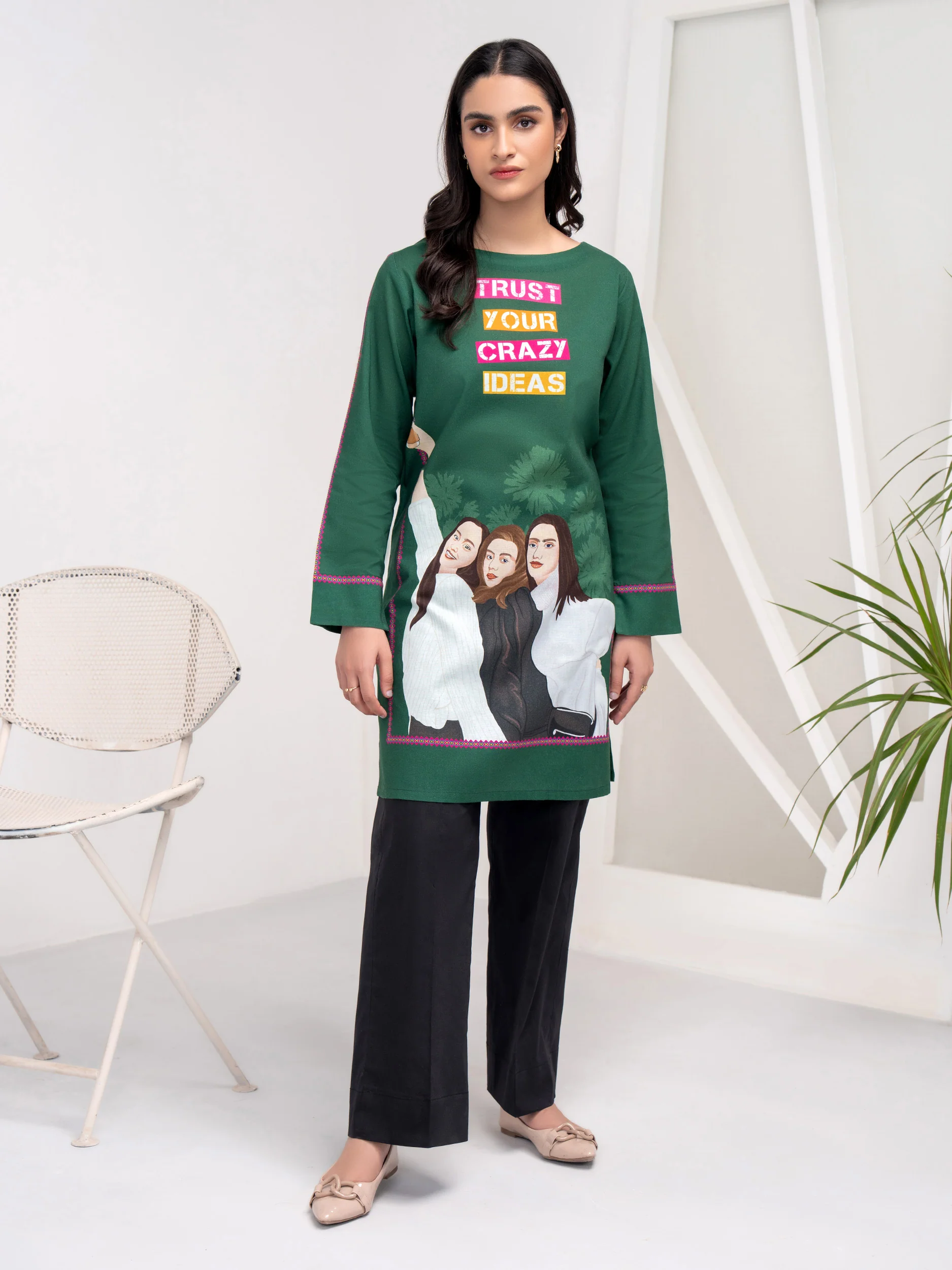 Khaddar Shirt-Printed (Unstitched) - Image 5