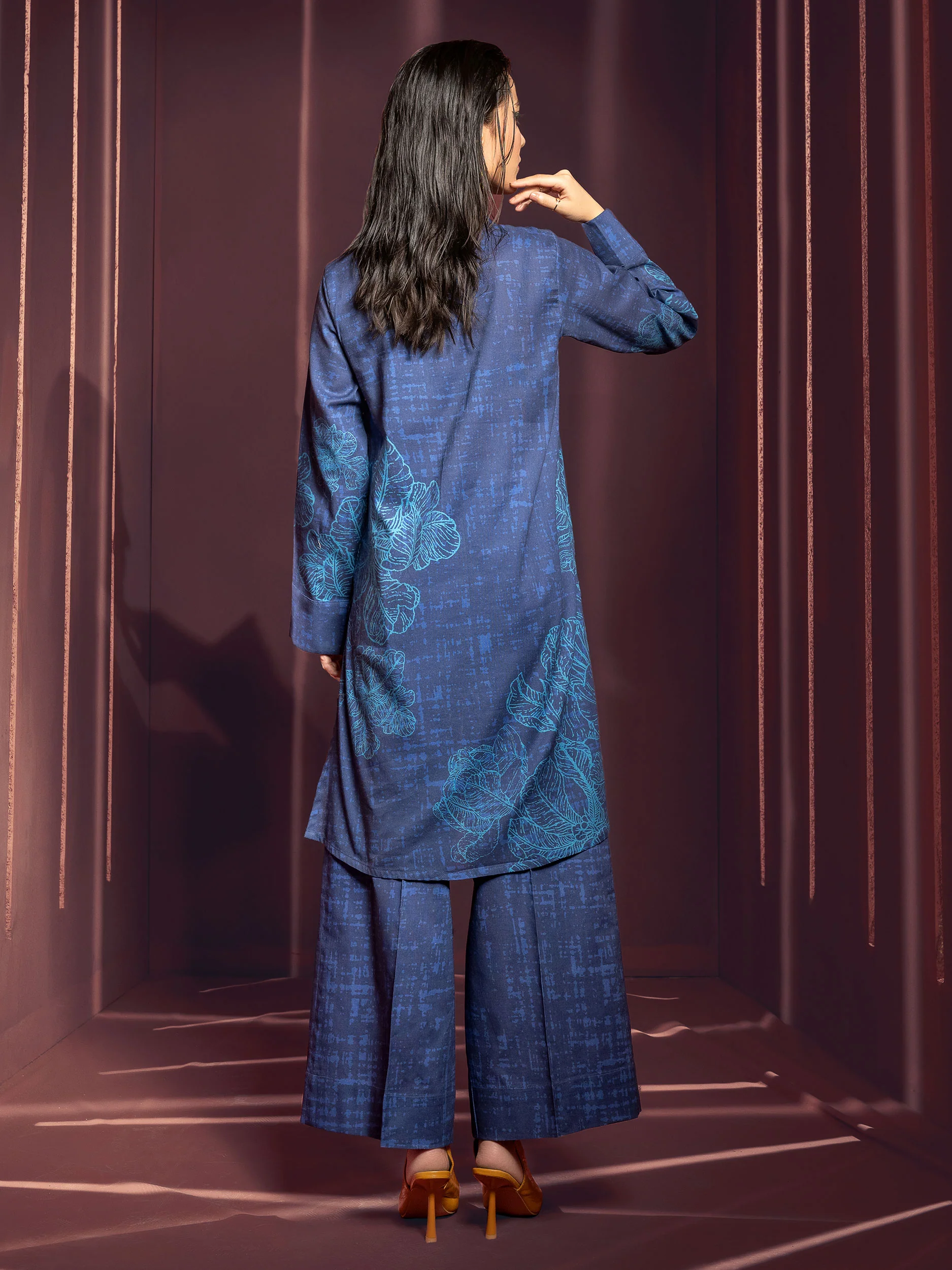 2 Piece Khaddar Suit-Printed(Unstitched) - Image 5