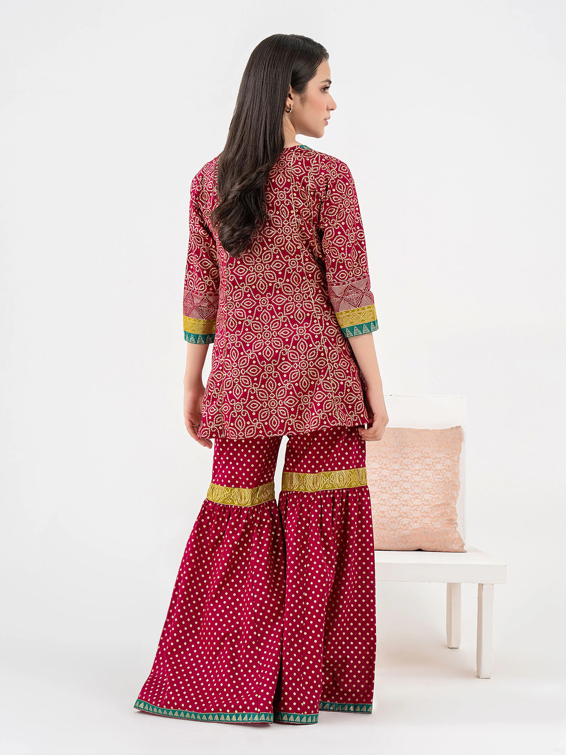 2 Piece Lawn Suit-Paste Print - Image 4